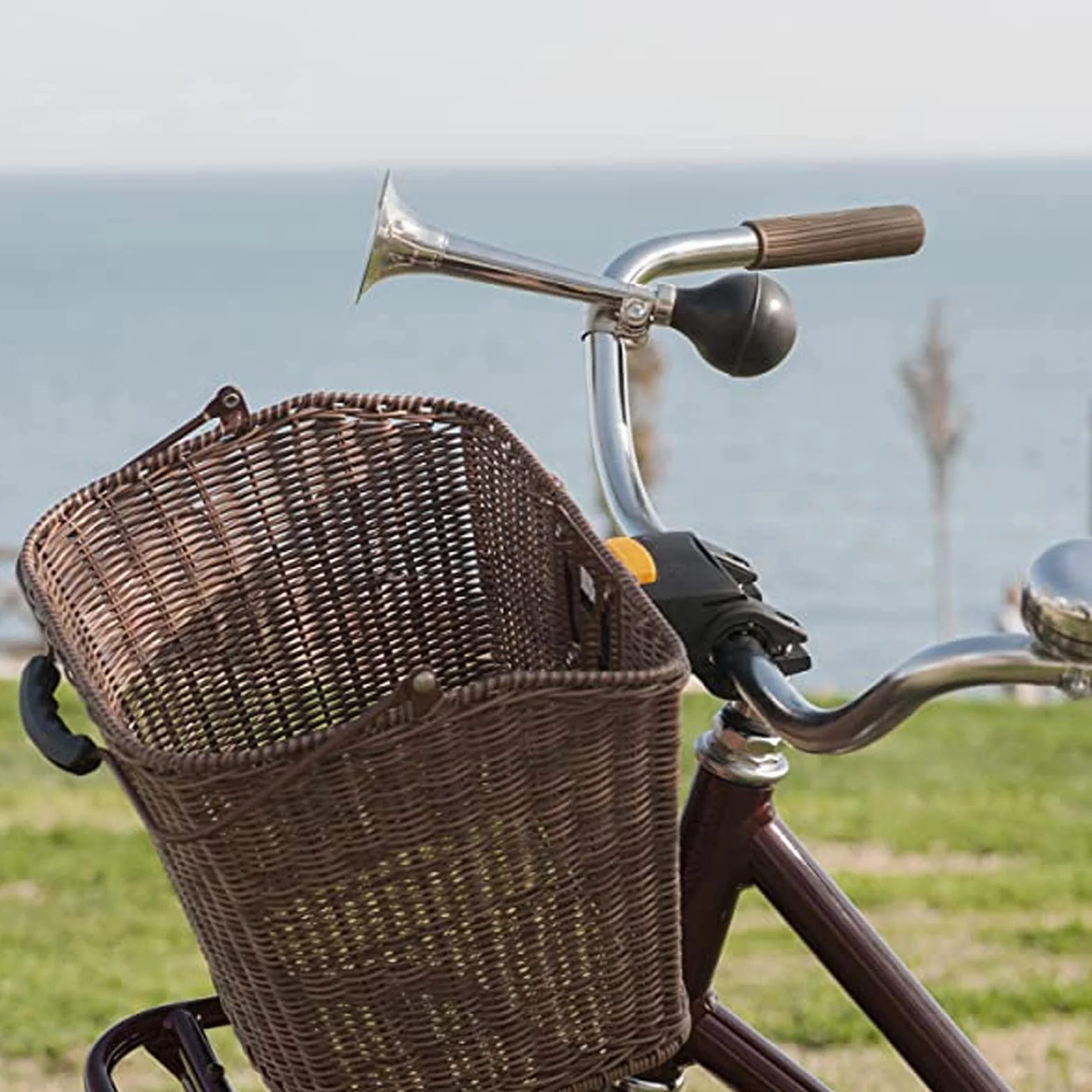 CAPRICIOUS Campanello da bicicletta in metallo con morsetto regolabile, Tromba classica