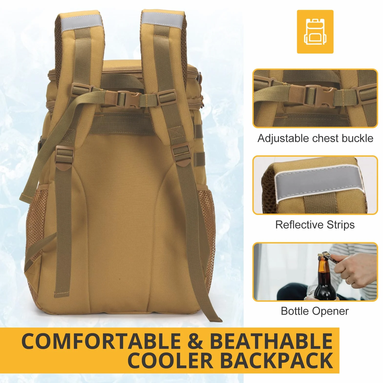 Borsa Termica Isolata Impermeabile Portatile per Spiaggia Viaggi Campeggio