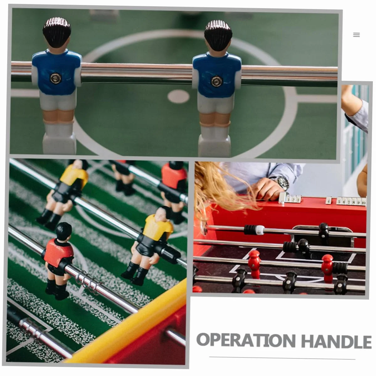 Asta Di Azionamento Per Biliardino in Metallo Maniglia Tavolo Da Calcio Balilla Accessori Compatibile Maggior Parte Dei Tavoli