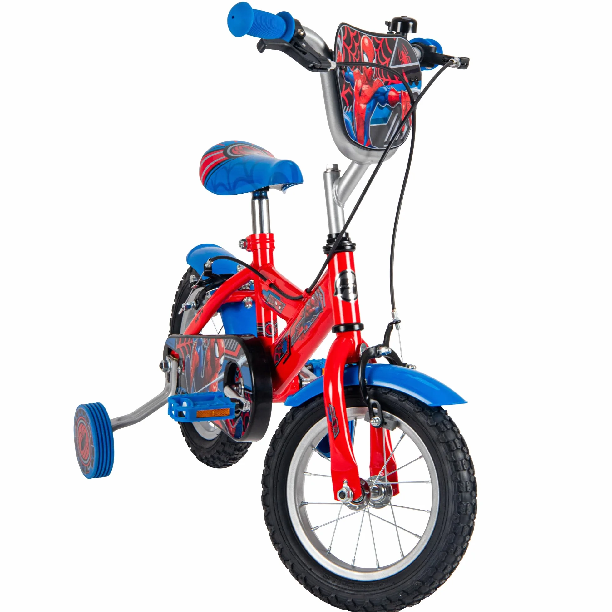 Huffy Spider-Man bicicletta per bambini 12-14 pollici doppio freno stabilizzatori staccabili rosso