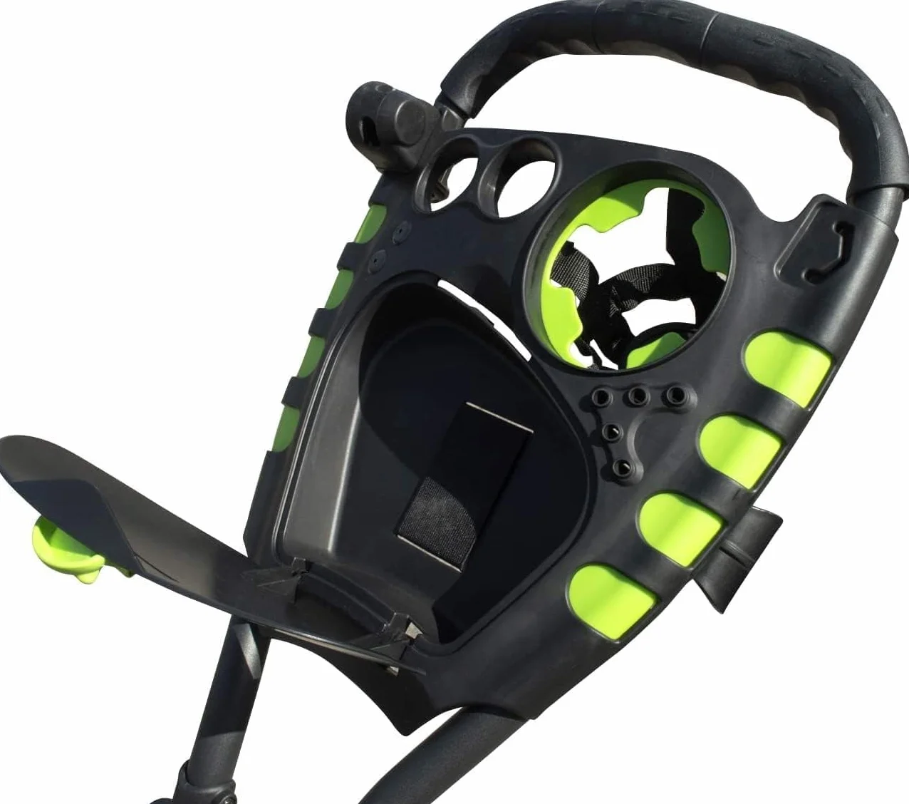 Newfly Carrello da golf a 3 ruote pieghevole con freno a pedale e porta ombrello