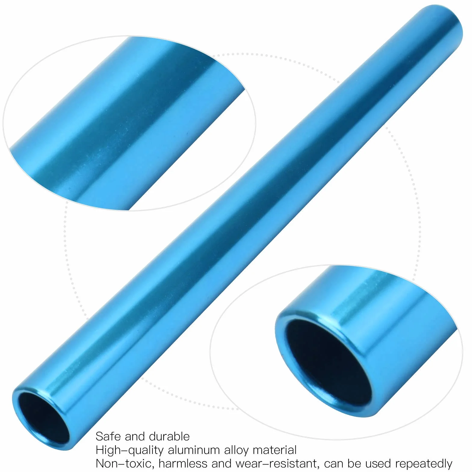 Relay Batons Track and Field Sprint 29 cm 3pcs Blu