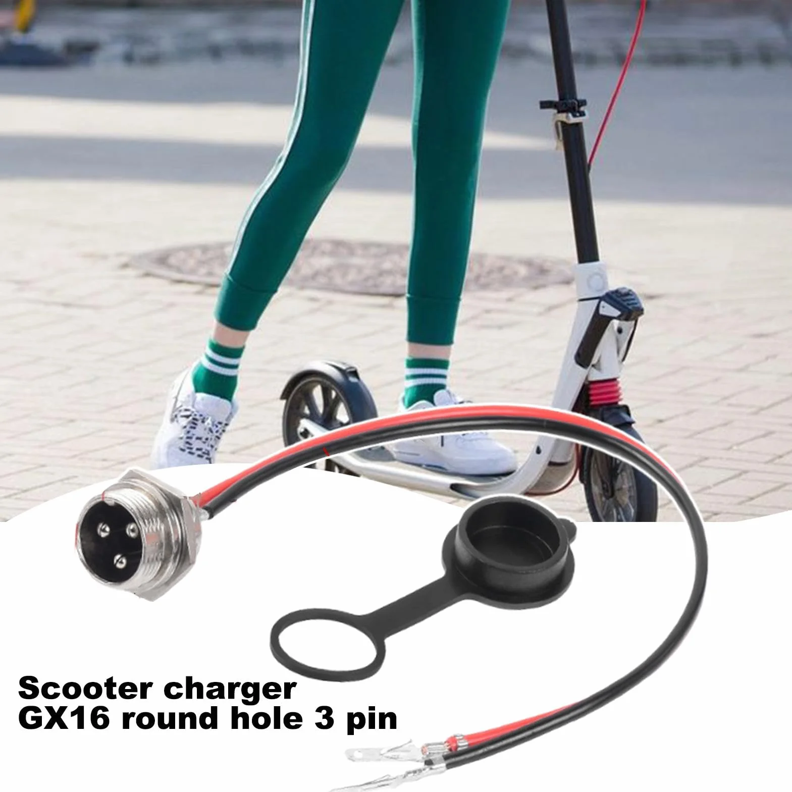 Porta di Ricarica Scooter 3 Pin Connettore Testa Aeronautica
