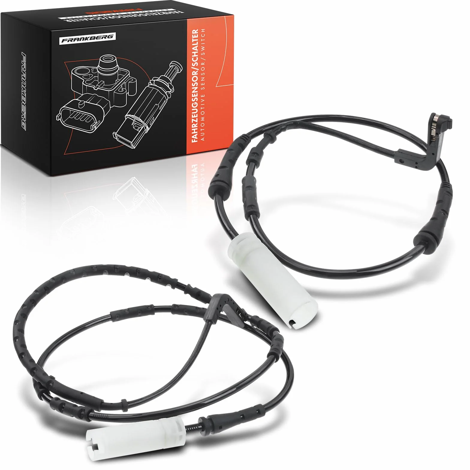 Frankberg 2x Indicatore di usura Usura delle pastiglie dei freni Compatibile con Serie 1 E81 Serie 1 E87 Serie 1 Cabriolet E88 Serie 3 Touring E91 Serie 3 E90 Replace# 34356789439