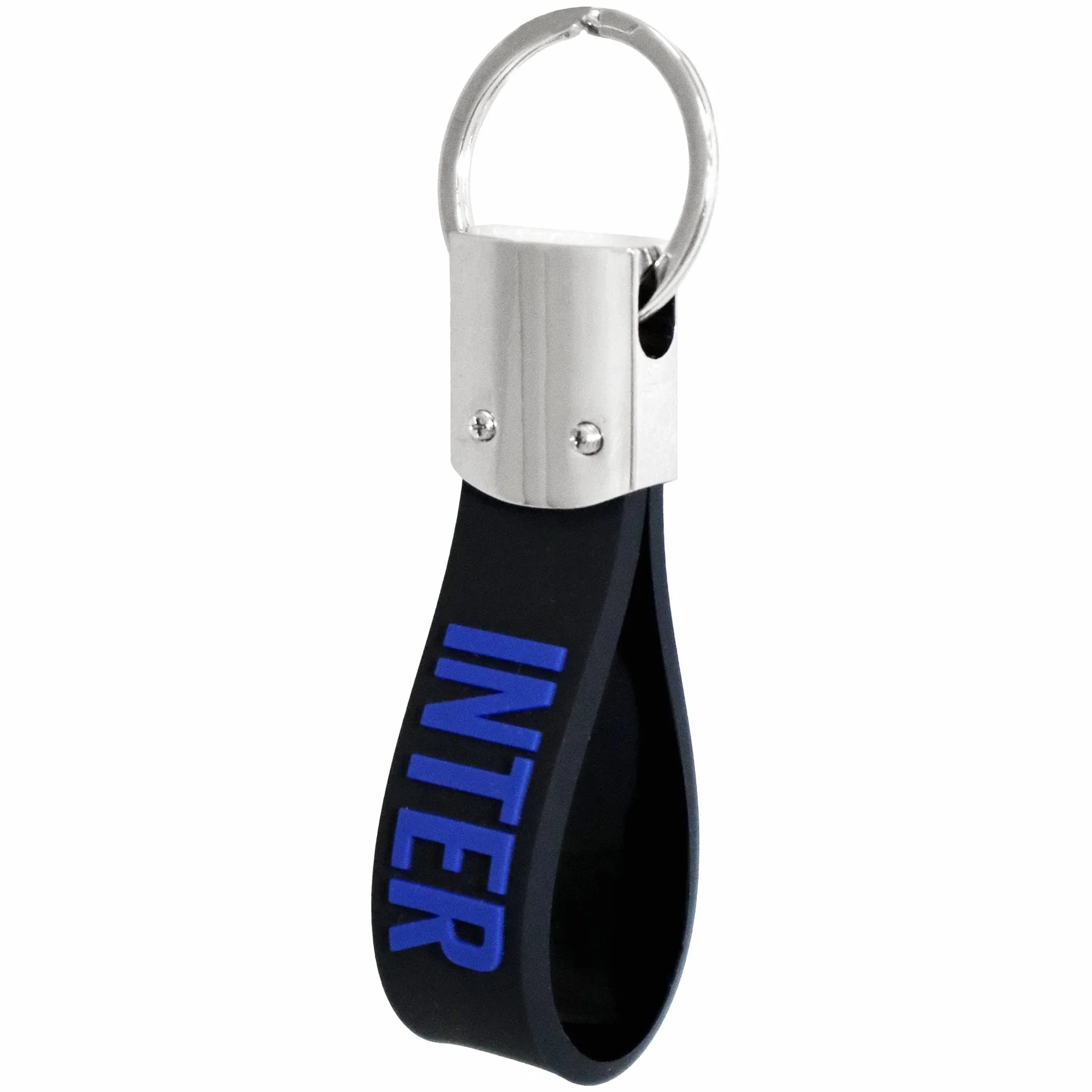 Inter Portachiavi Metallo E Gomma LOGO Ufficiale F.c.internazionale Idea Regalo Calcio