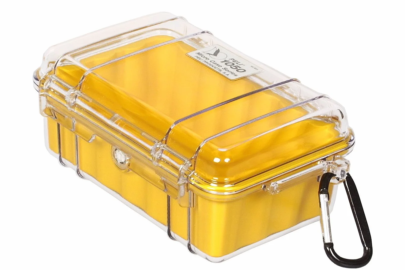 Pelican Micro Case 1050, Colore Rosso/Transparente