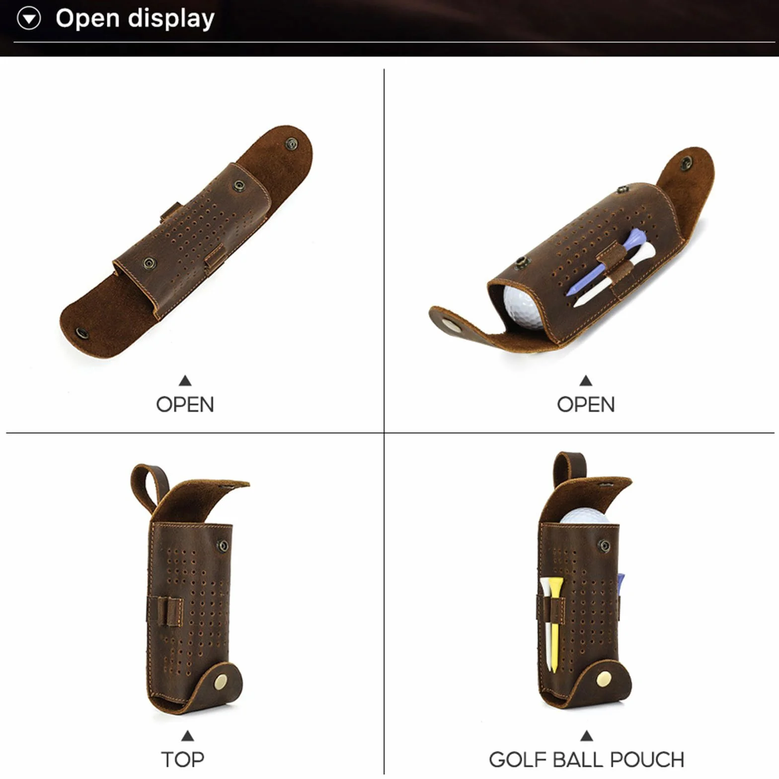 Borsa da golf in pelle 3 scomparti custodio uomo donna