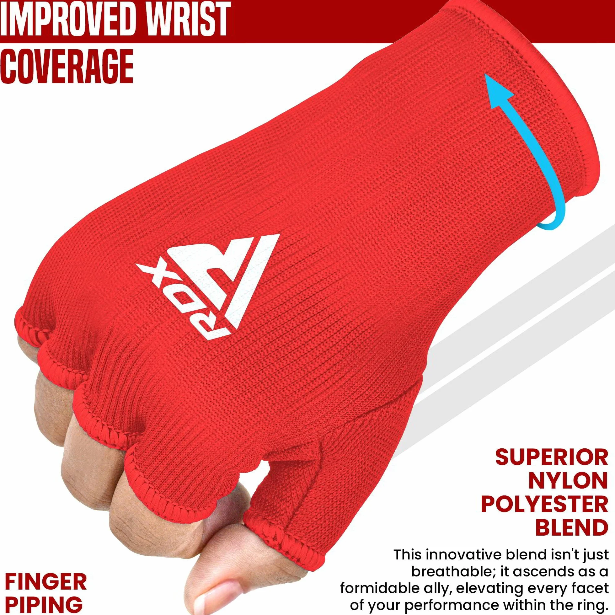 RDX Fasce Boxe Sottoguanti Interni Bende Elastiche Mani Polso Protezione Pugilato Allenamento