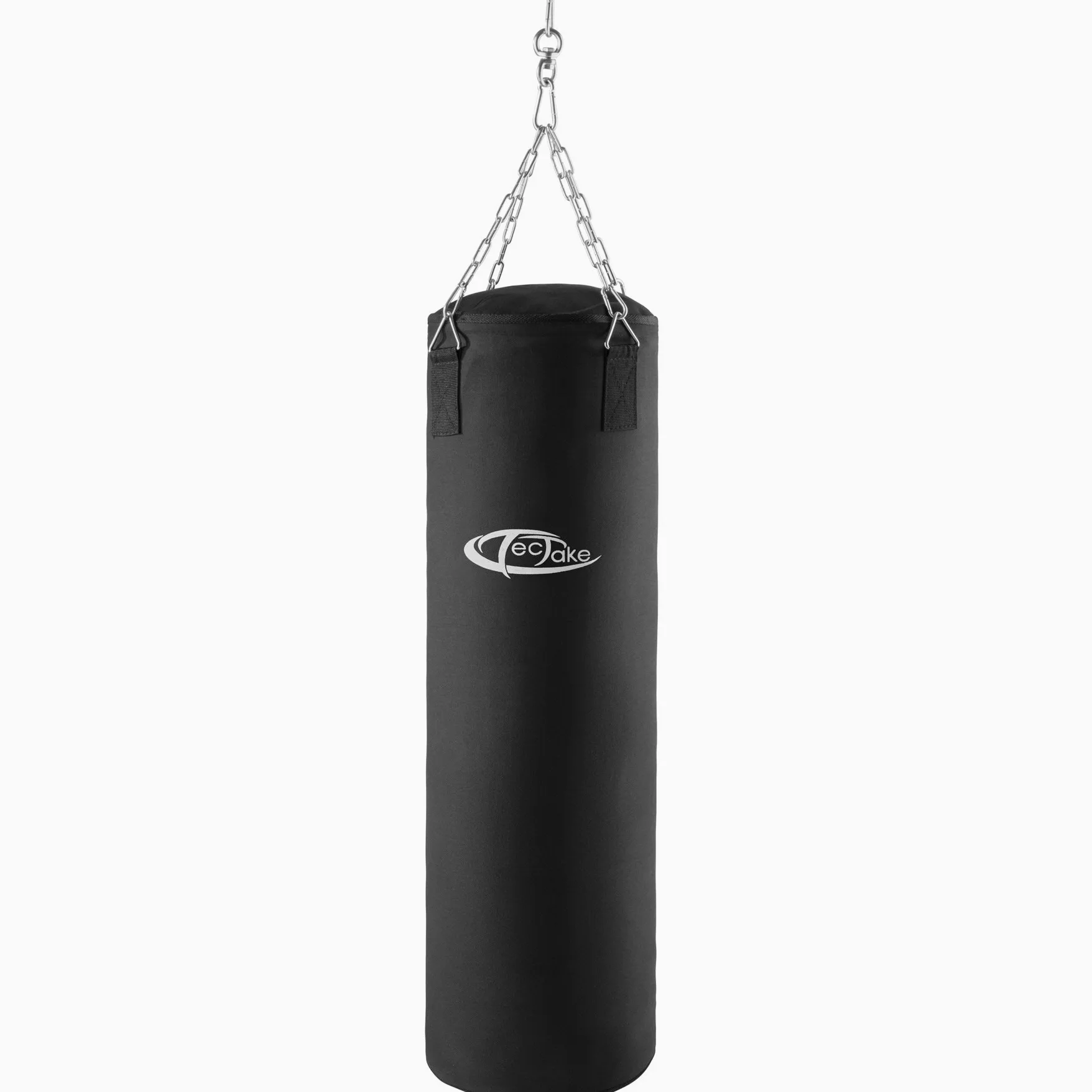 tectake® Sacco da Boxe, Peso 25 kg, Sacco da Boxe con Sospensione a Catena su 4 Punti con Moschettone, Sacca Adulti Ideale Allenamento a Casa, Pugilato, MMA, Muay Thai, Kickboxing, Fitness - Nero
