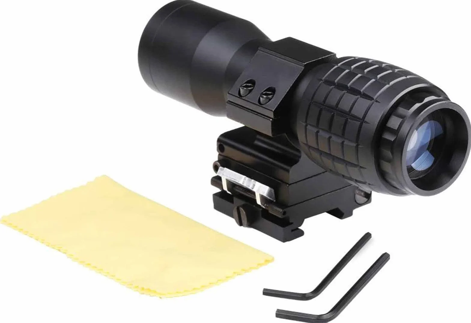 3X Magnifier Scope Sight Flip to Side compatibile con 20mm Picatinny Weaver Rail