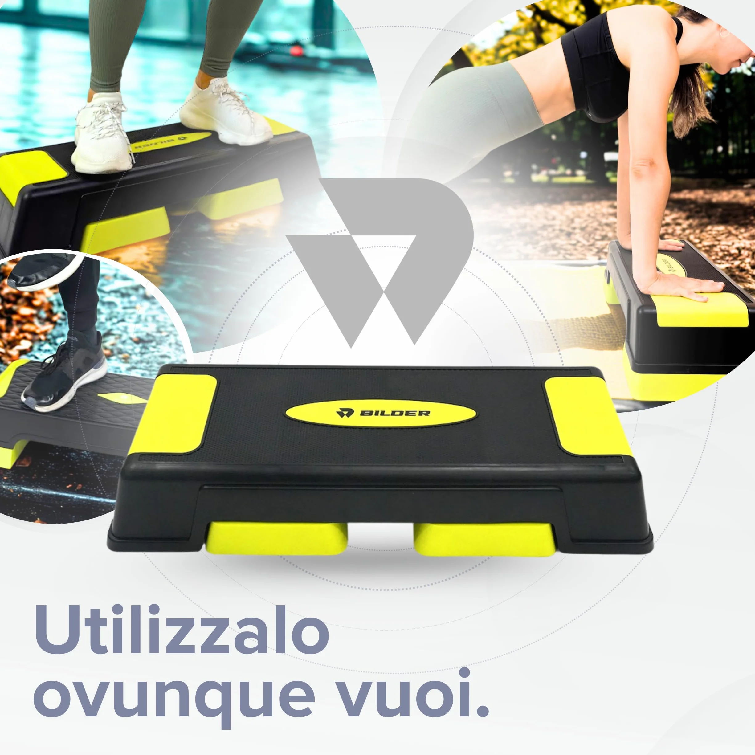 Stepper per Allenamento Aerobico e di Equilibrio, Fitness Casa Palestra Antiscivolo, Altezza Regolabile