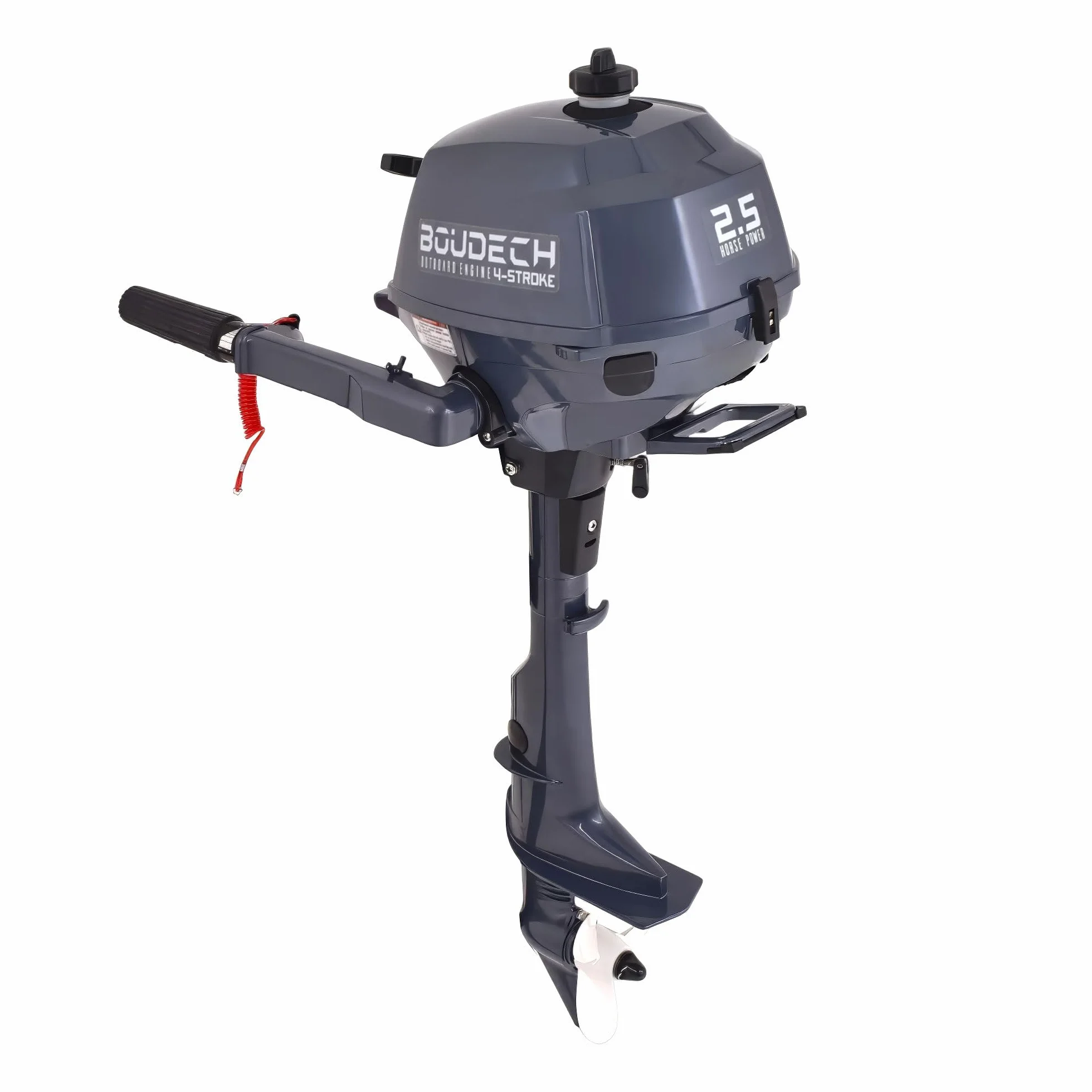 Boudech Krave 2.5 Motore Fuoribordo a Benzina 4 Tempi 72cc 2.5 Hp Raffreddato ad Acqua Gambo Corto