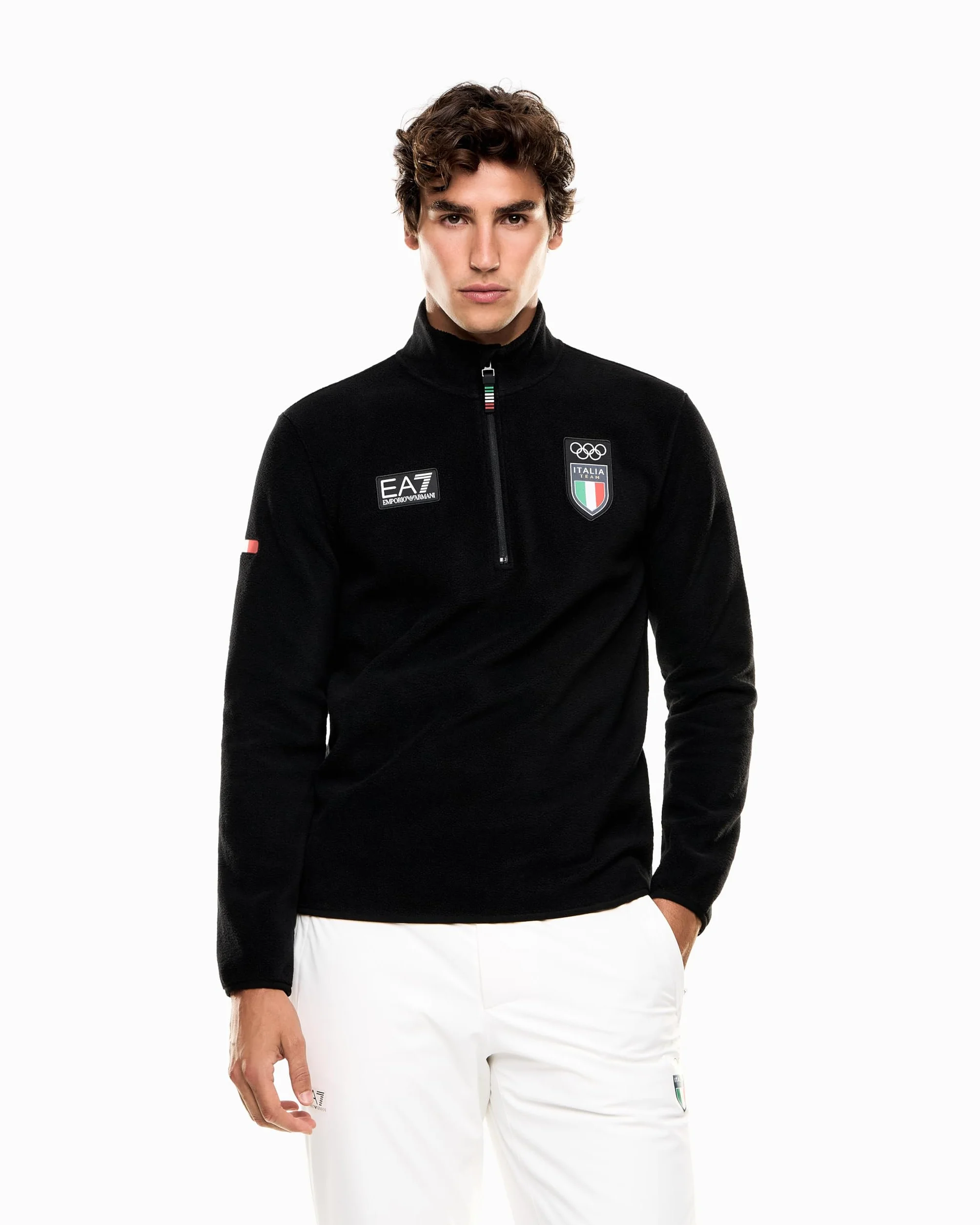 Emporio Armani EA7 Italia Team Olimpiadi 2026 Polar Fleece Pile tecnico da sci Uomo