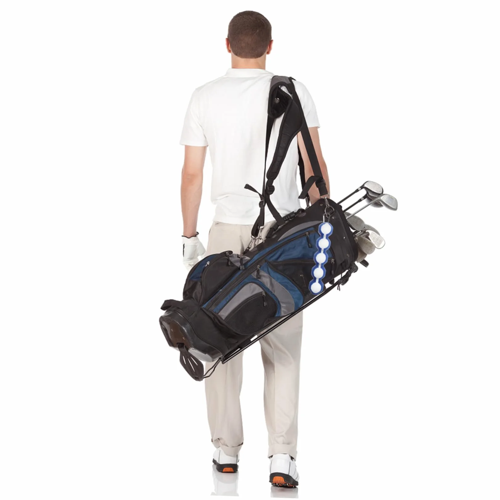BESPORTBLE Porta 5 Blu Silicone Golf da a o Moschettone Palline e in Professionale Facile Trasportare Comodo da Appendere Protezione a Pantaloni Sacca per