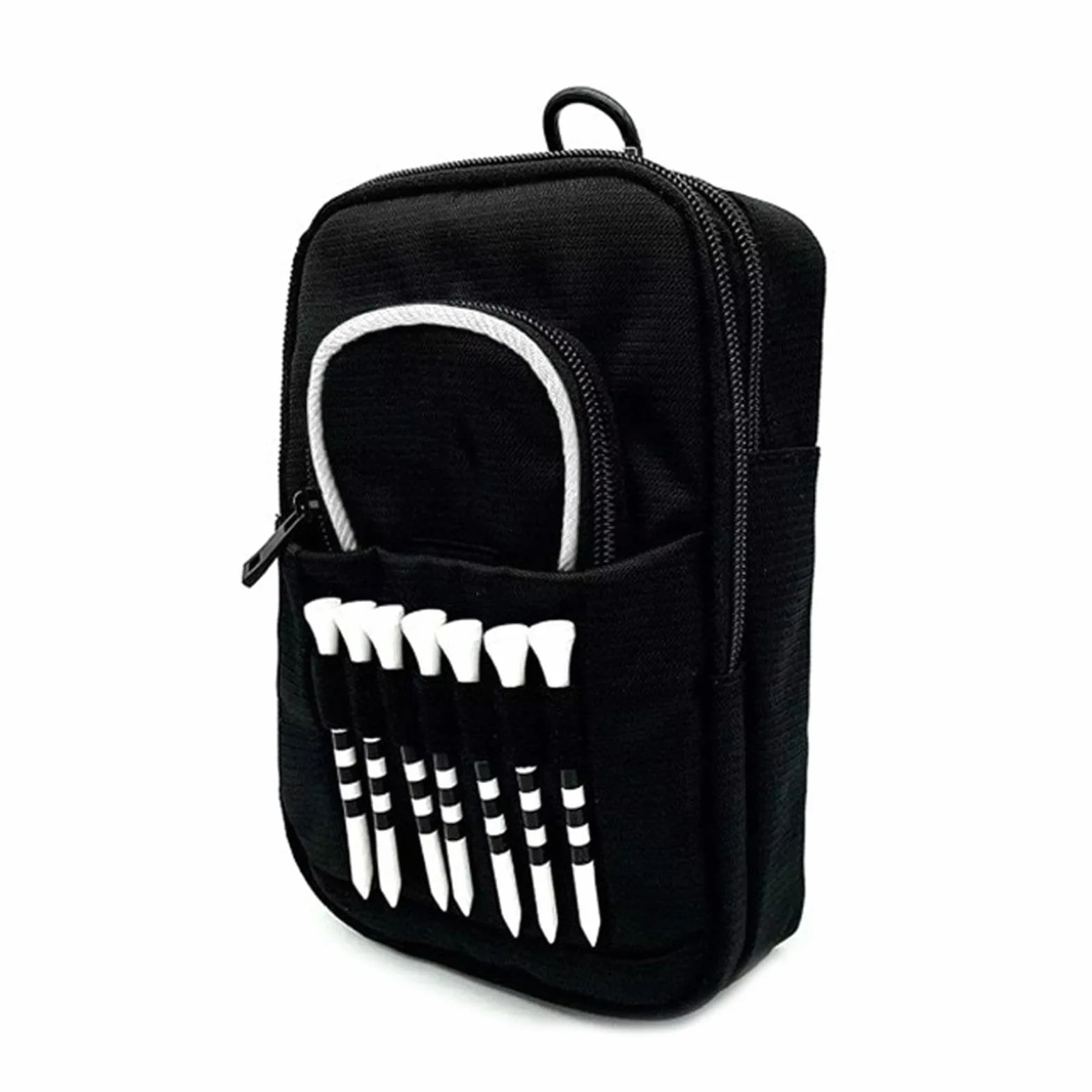 Porta palline da golf, organizer per sacche da golf con supporto frontale