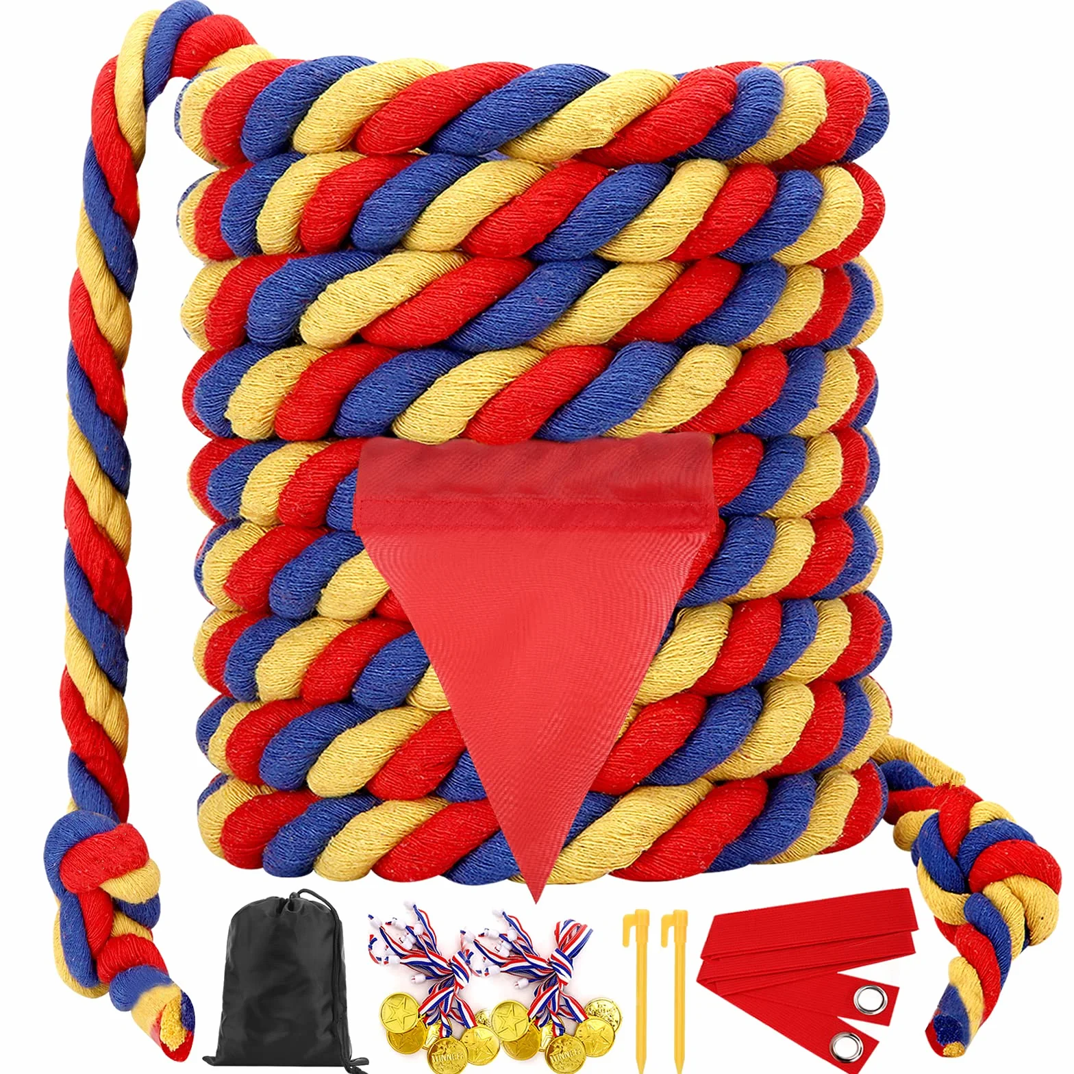 Tug of War Rope Sports Day Kit for Kids Adults Outdoor Garden Games