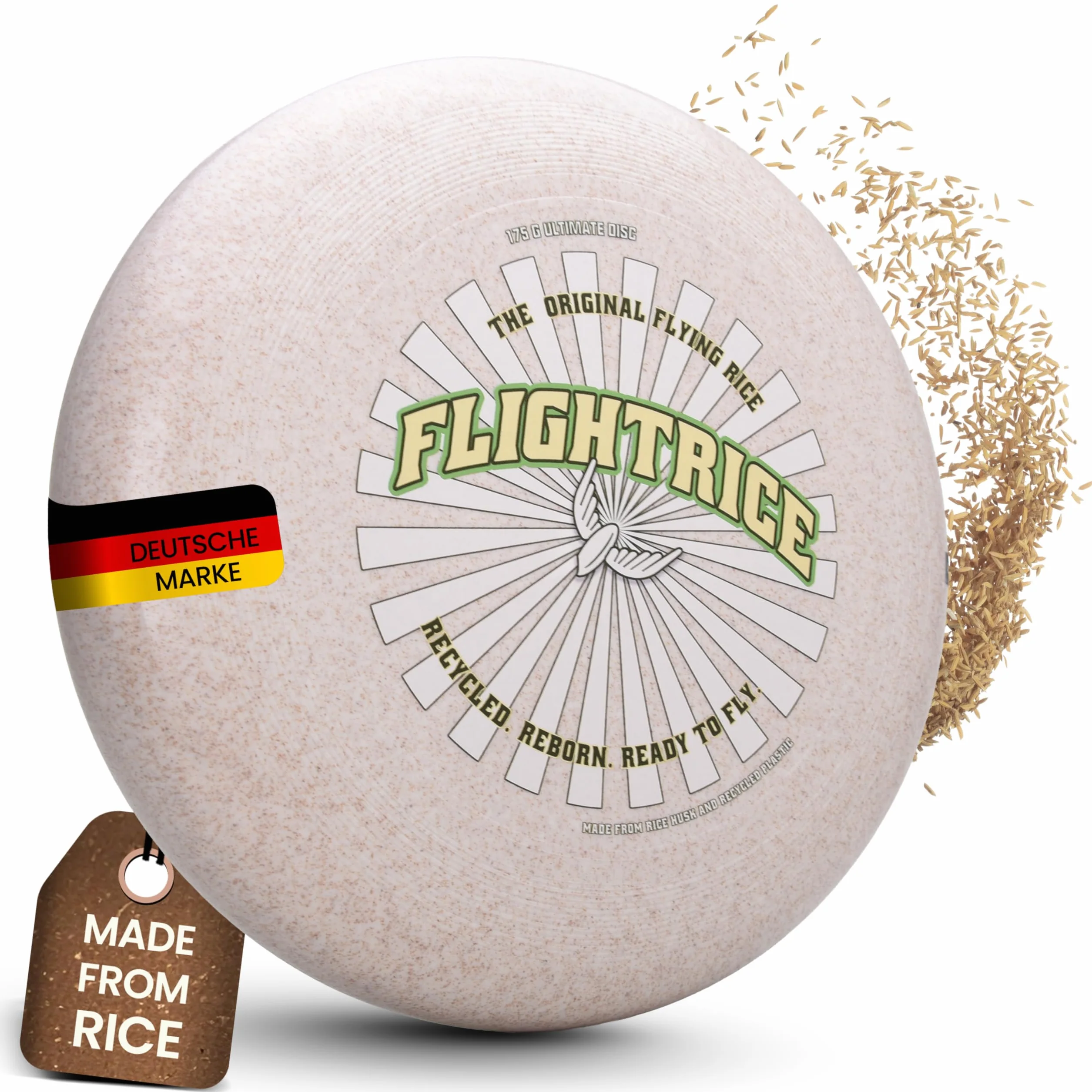 Frisbee Professionale 175g in Plastica Riciclata Antiscivolo per Spiaggia e Parco