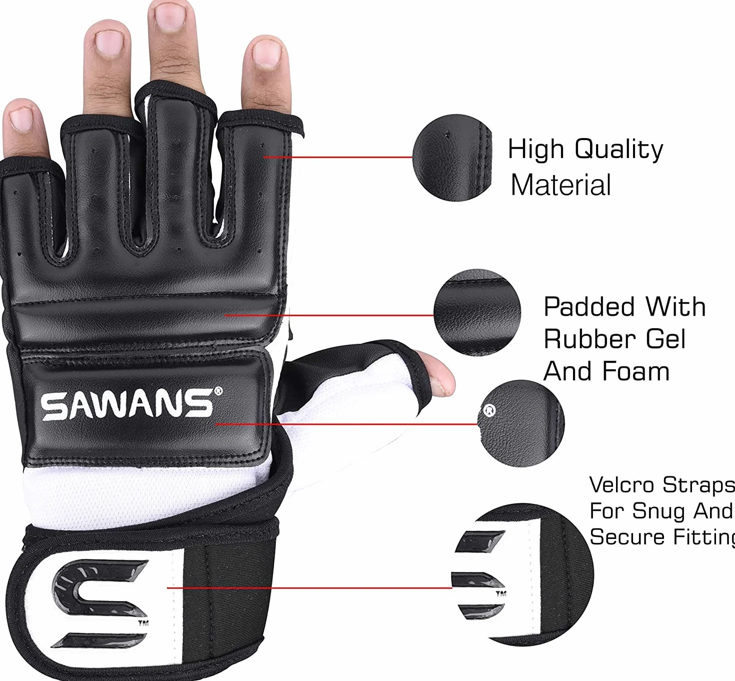 SAWANS Sacco da boxe Guanti da karate MMA Body Combat Taekwondo Allenamento