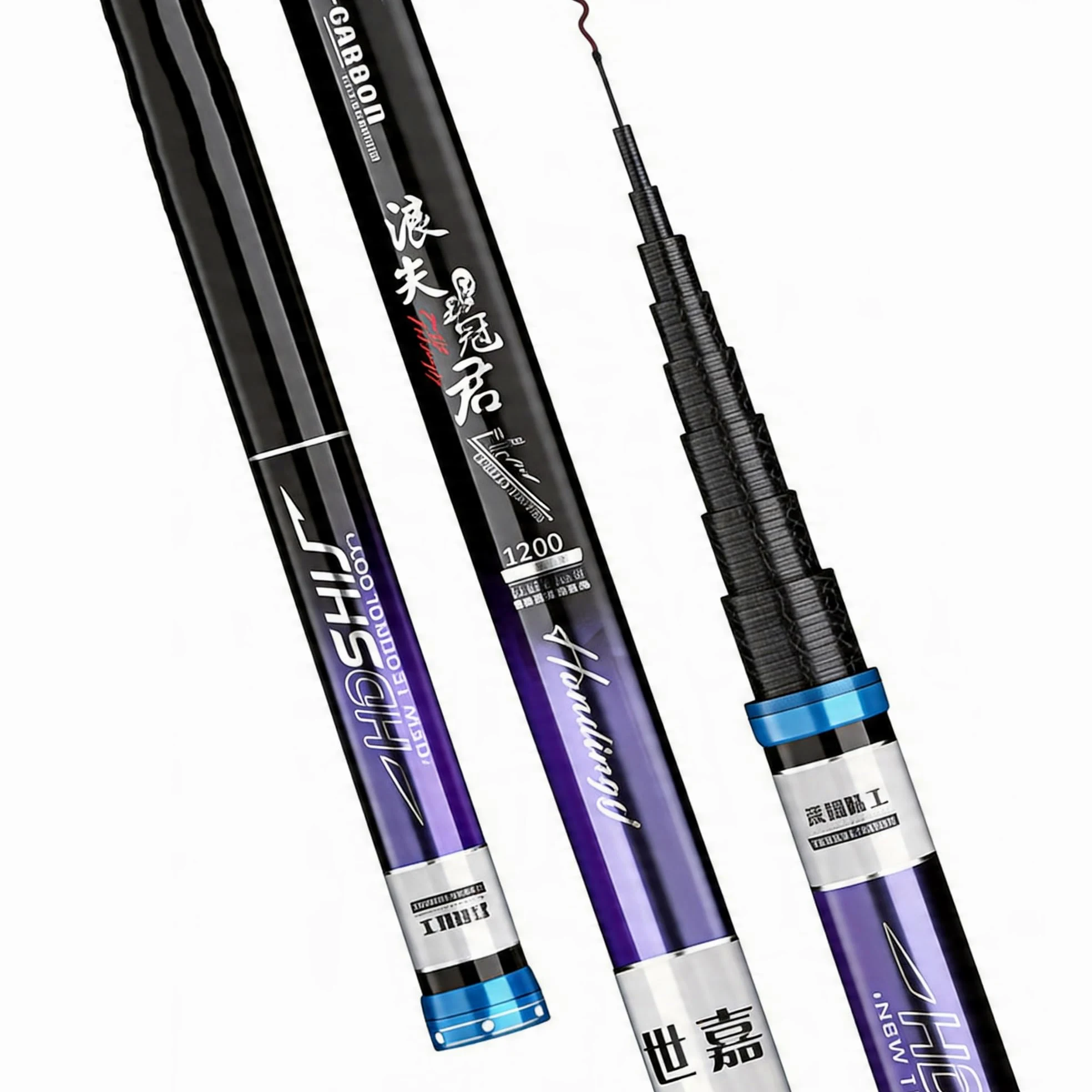 Canna da pesca telescopica in fibra di carbonio da 8-16 m - Ultraleggera, portatile, ideale per i viaggi e per gli appassionati di pesca