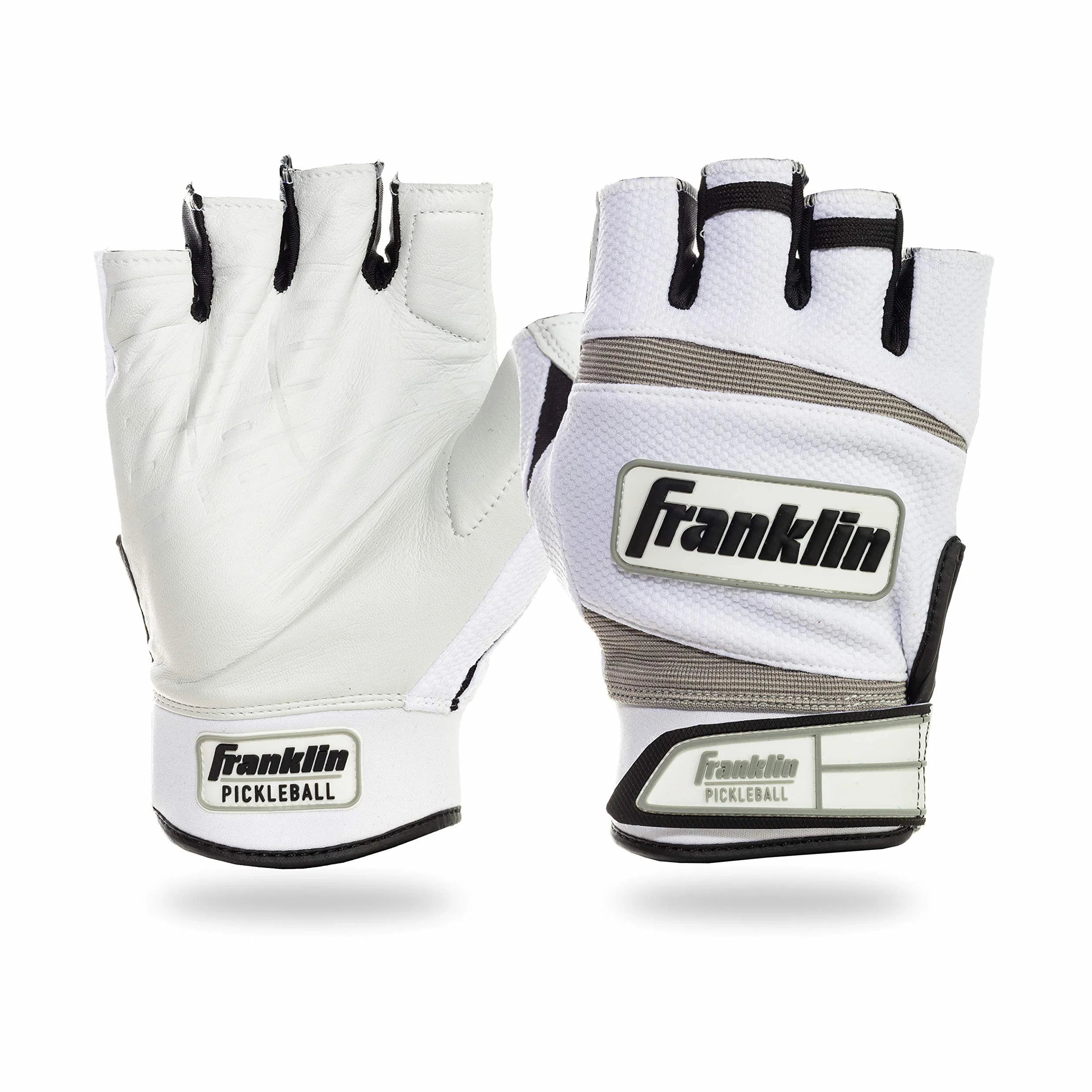Franklin Sports Pickleball Guanti per adulti, per uomo e donna, mano destra e sinistra, colore bianco