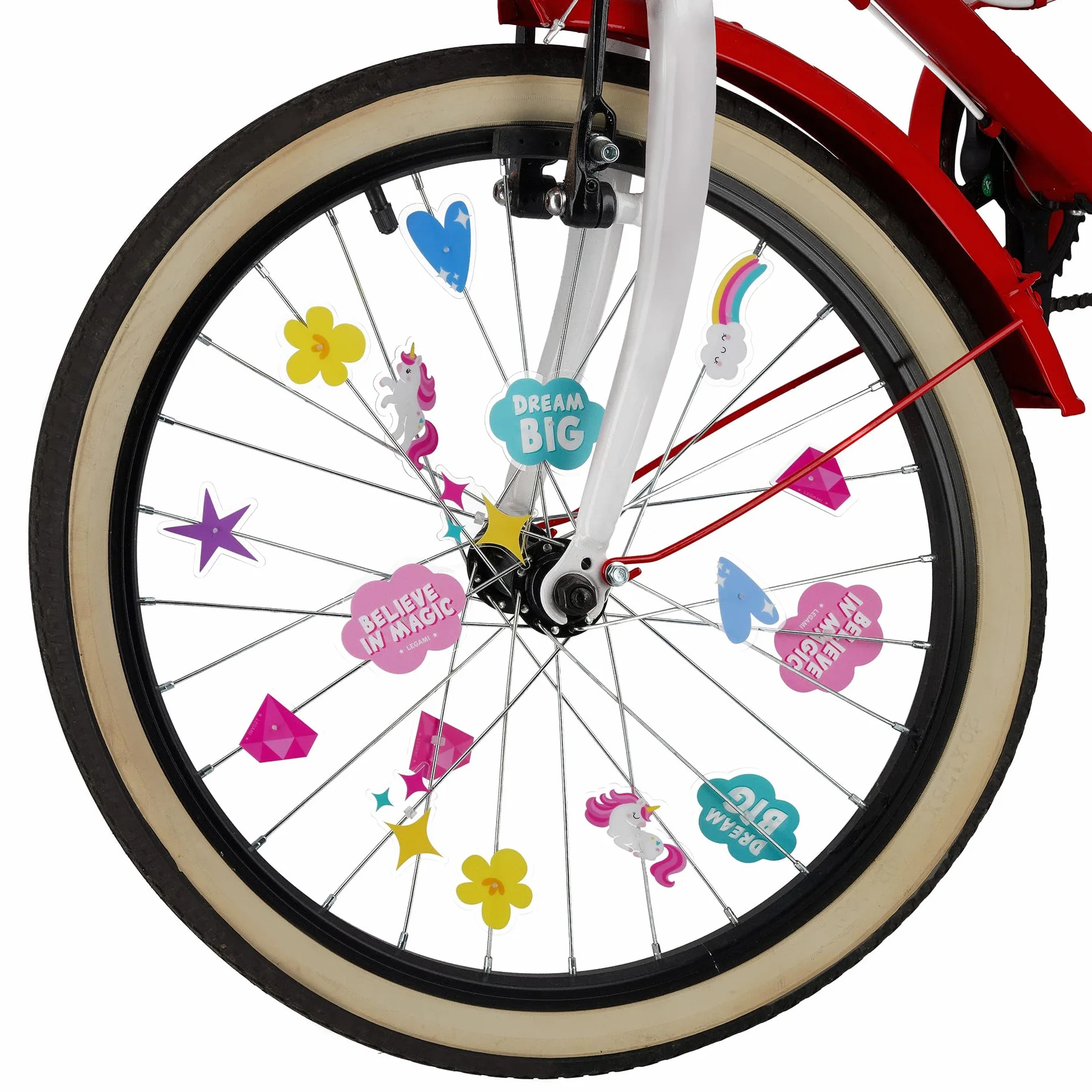 Legami Set di 30 decorazioni per raggi bicicletta Unicorn