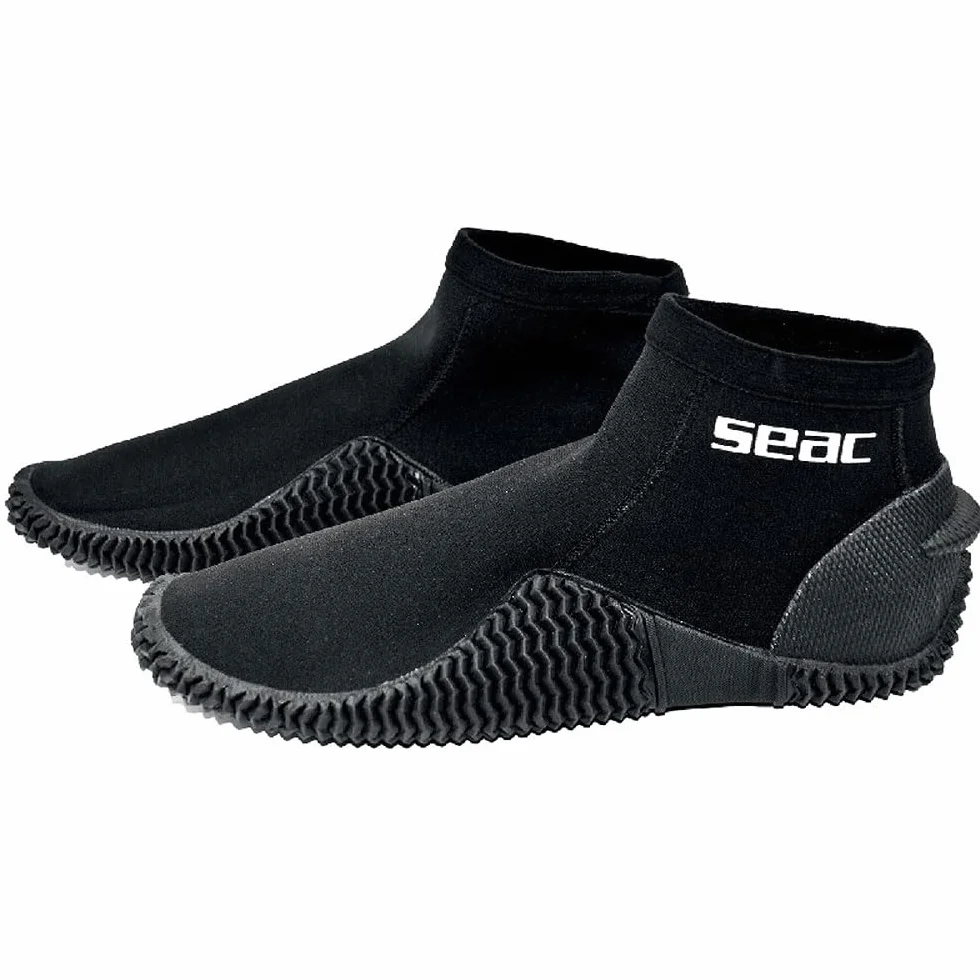 Seac Tropic, Calzari da Subacquea in Neoprene 2 mm con Suola Rigida e Protezioni su Tallone