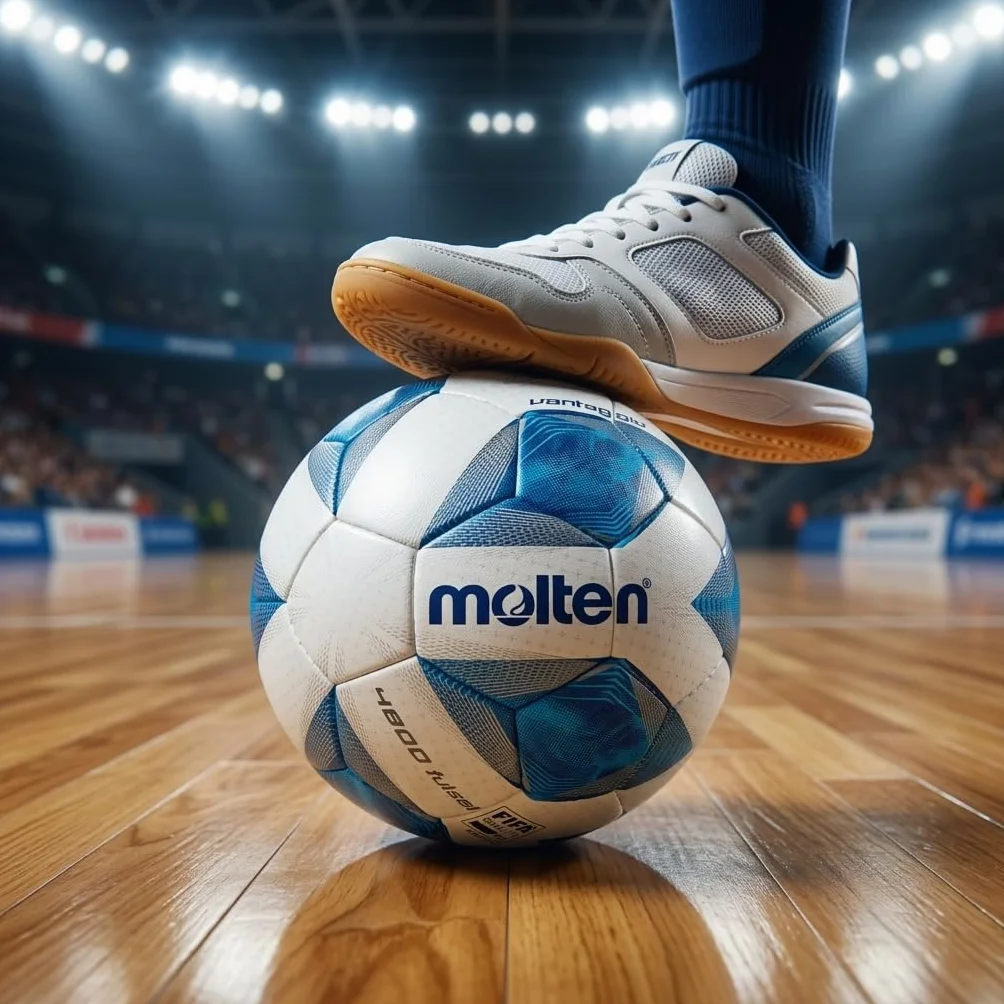 Molten F9A4800 Palloni da Futsal White/Blue/Silver 4