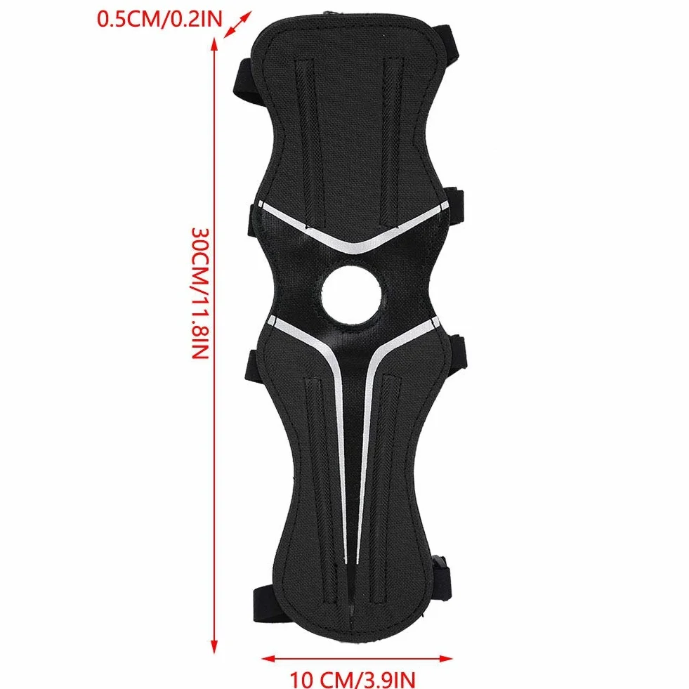 FTVOGUE Protezione del Braccio e Parabraccio Regolabile in 600D Nylon per Tiro con L'Arco Nero