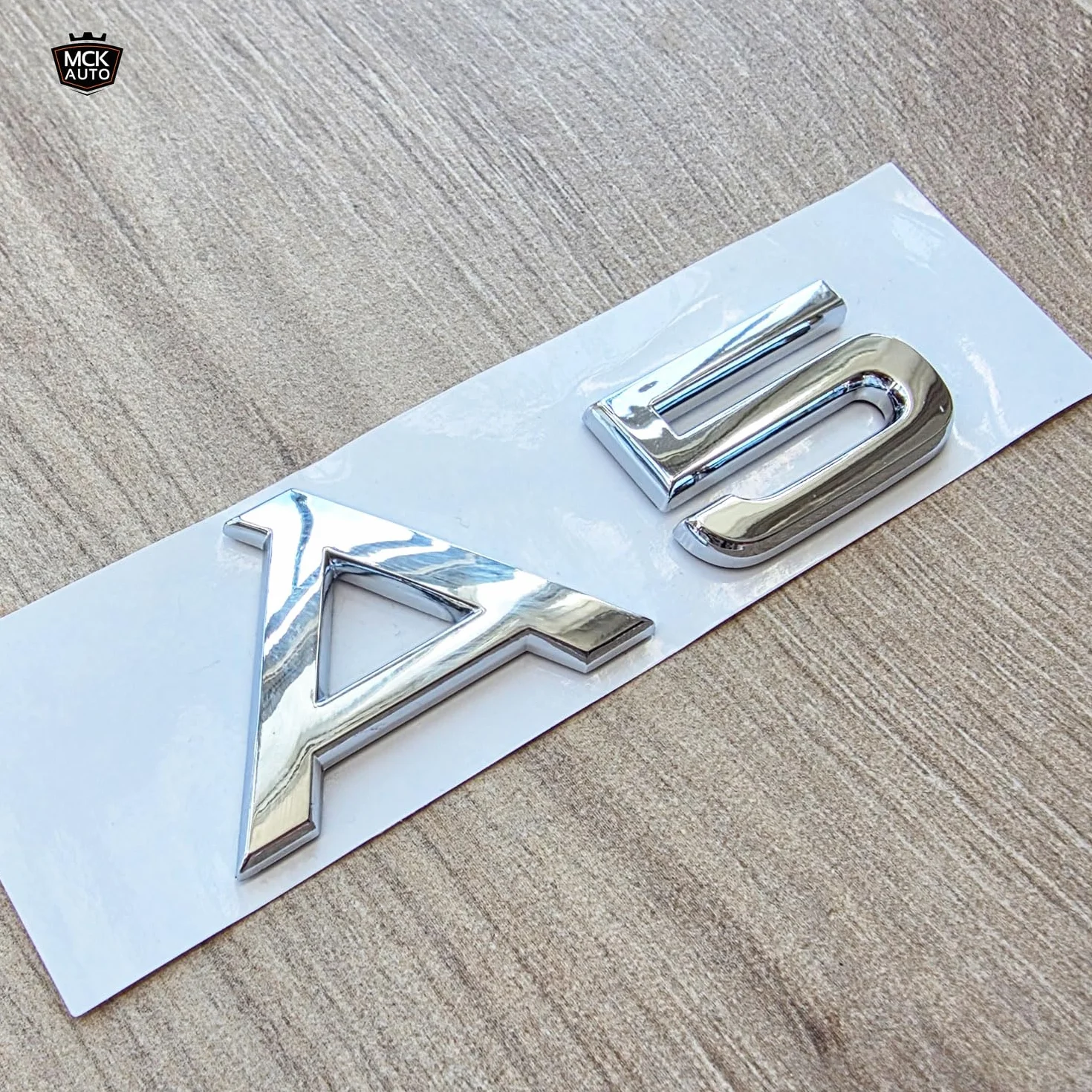 Logo posteriore A5 argento lucido modifica tuning