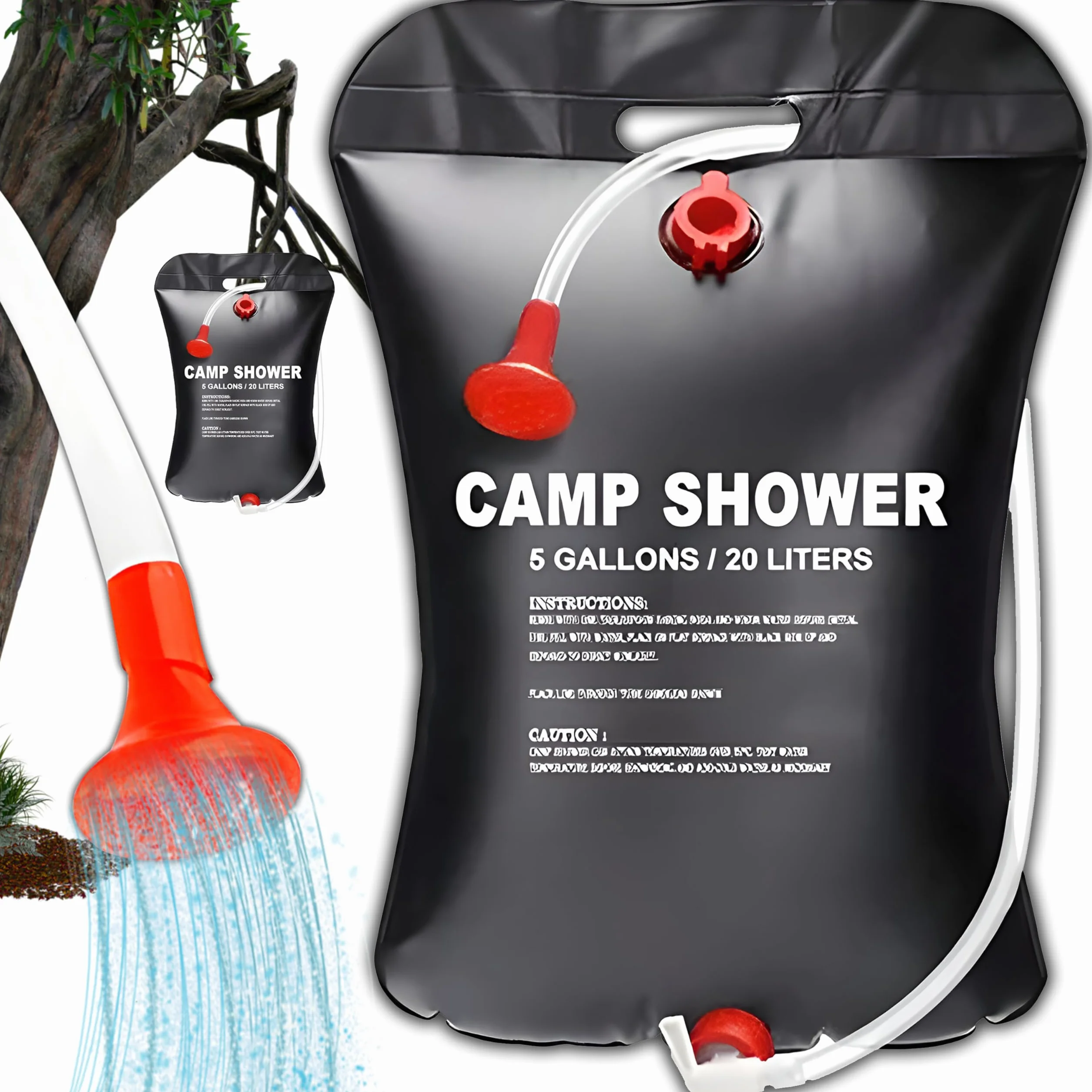 Retoo Borsa da Bagno Solare Campeggio 20 L Portatile con Soffione