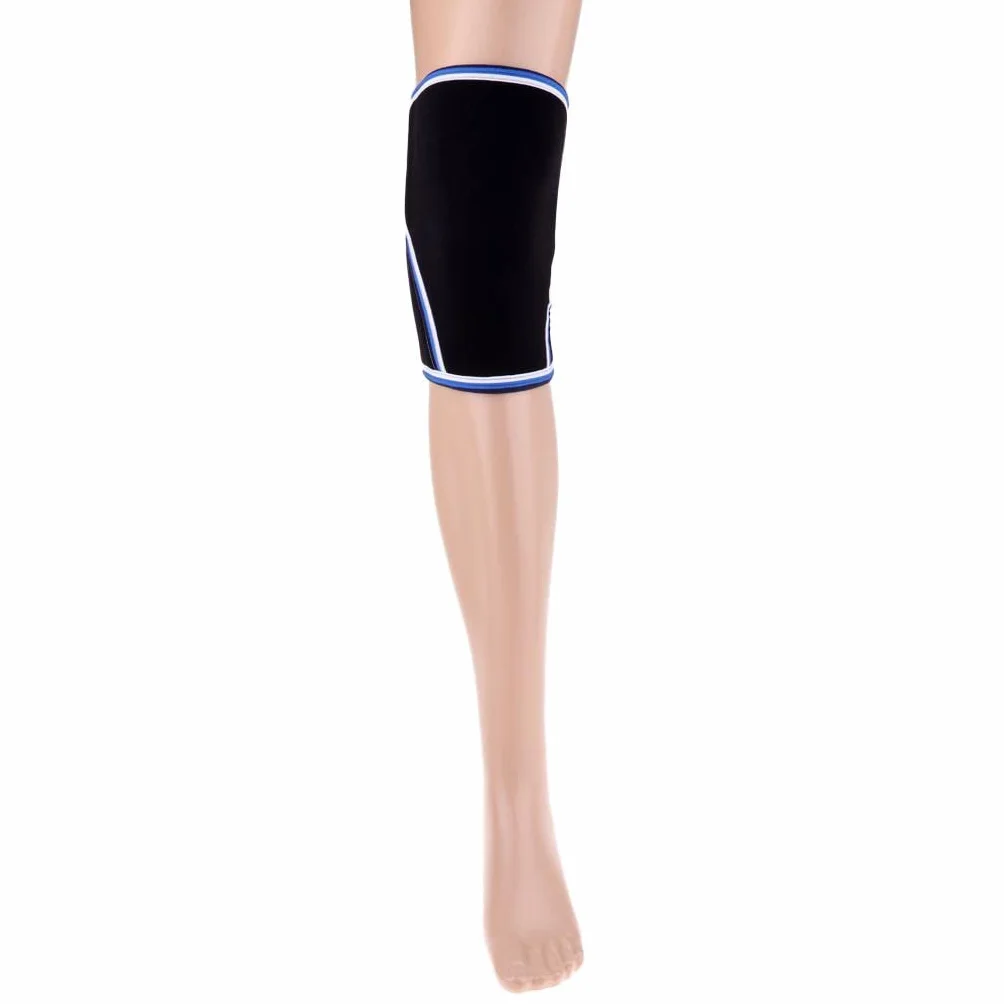 Ginocchiere in Neoprene da 7 mm per Supporto Ginocchio, Training, Sollevamento Pesi, Basket - Blu, XL