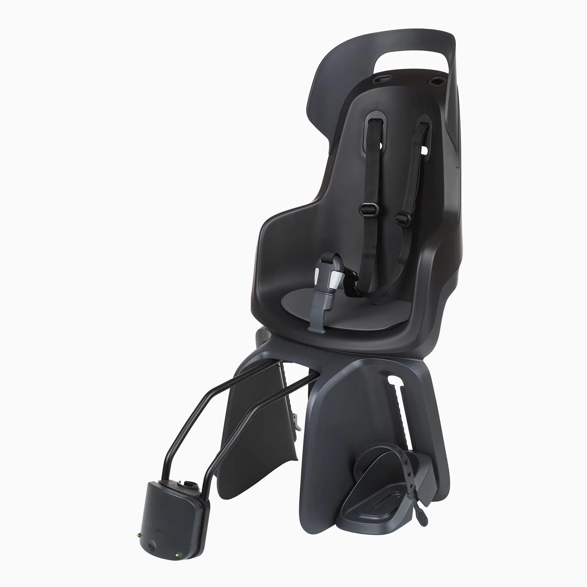 BOBIKE 8012400012 - Seggiolino posteriore GO MAXI per bici con ruote da 26” a 29” con ancoraggio al telaio a colori Urban Nero