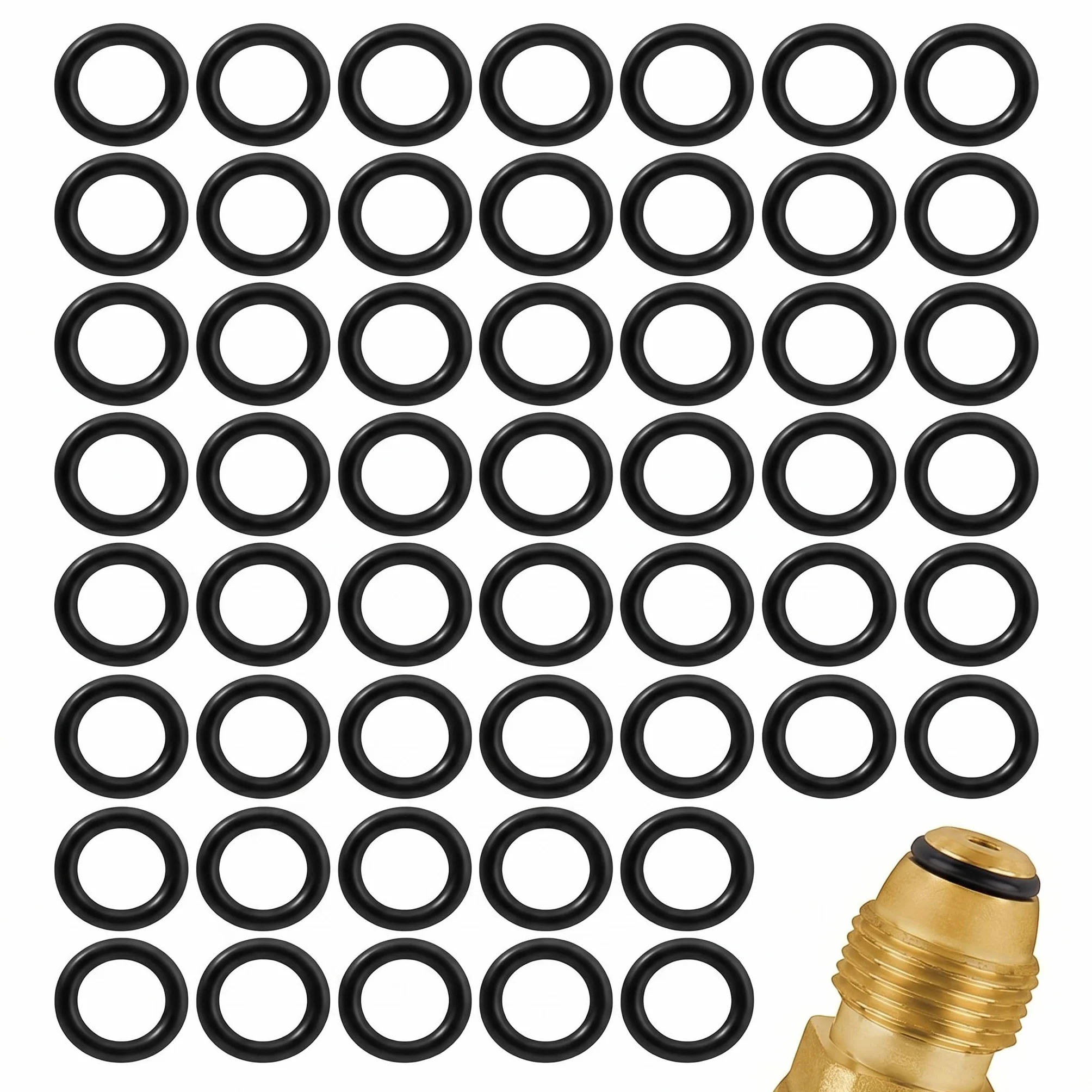 50 Pezzi O-ring in Silicone per Raccordi Rapidi G 1/2 Pollici, Guarnizioni di Tenuta Resistenti all'Usura, Kit Anelli di Ricambio per Tubi da Giardino, Idraulica e Connettori a Innesto