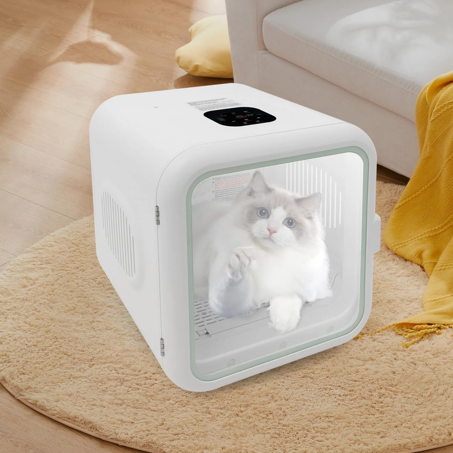 Asciugatrice elettrica per animali domestici 62L 800W 22-45°C 10-180 min