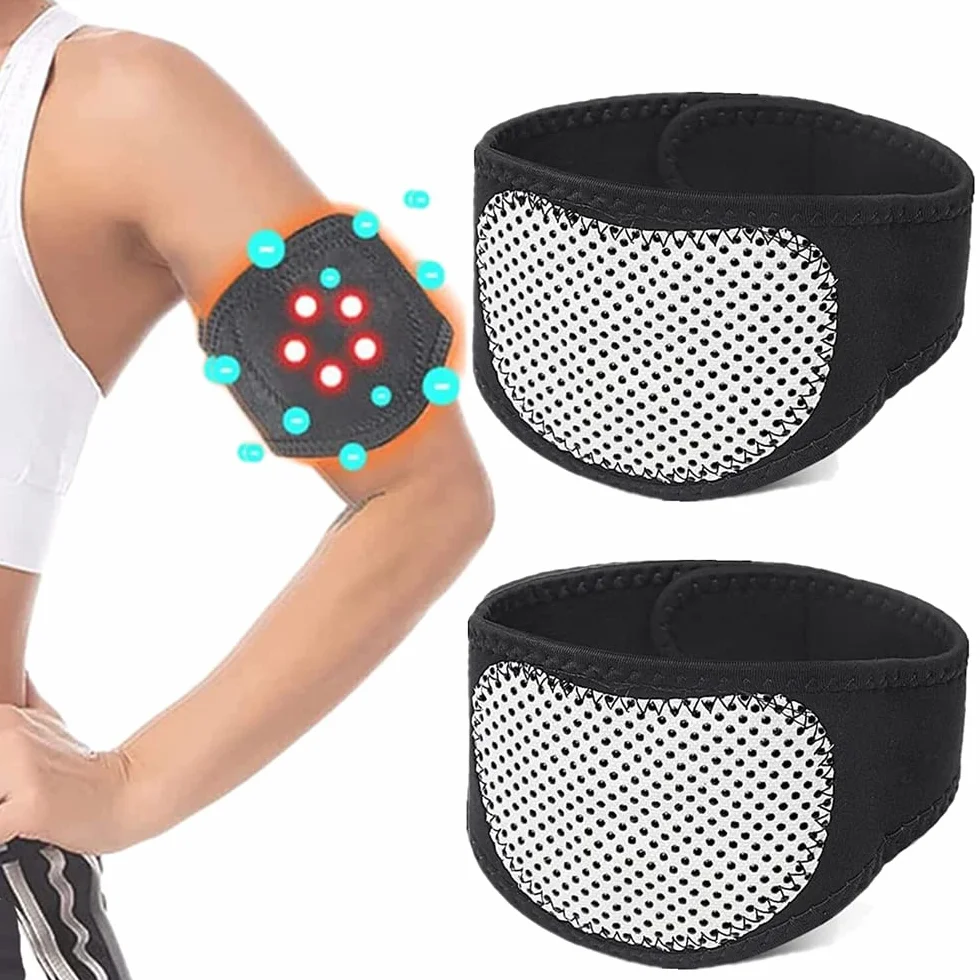 Slimmaionix Arm Trimmer Regolabile Tormalina Autoriscaldante Detoxing Shaper Bands per Braccia (Nero)