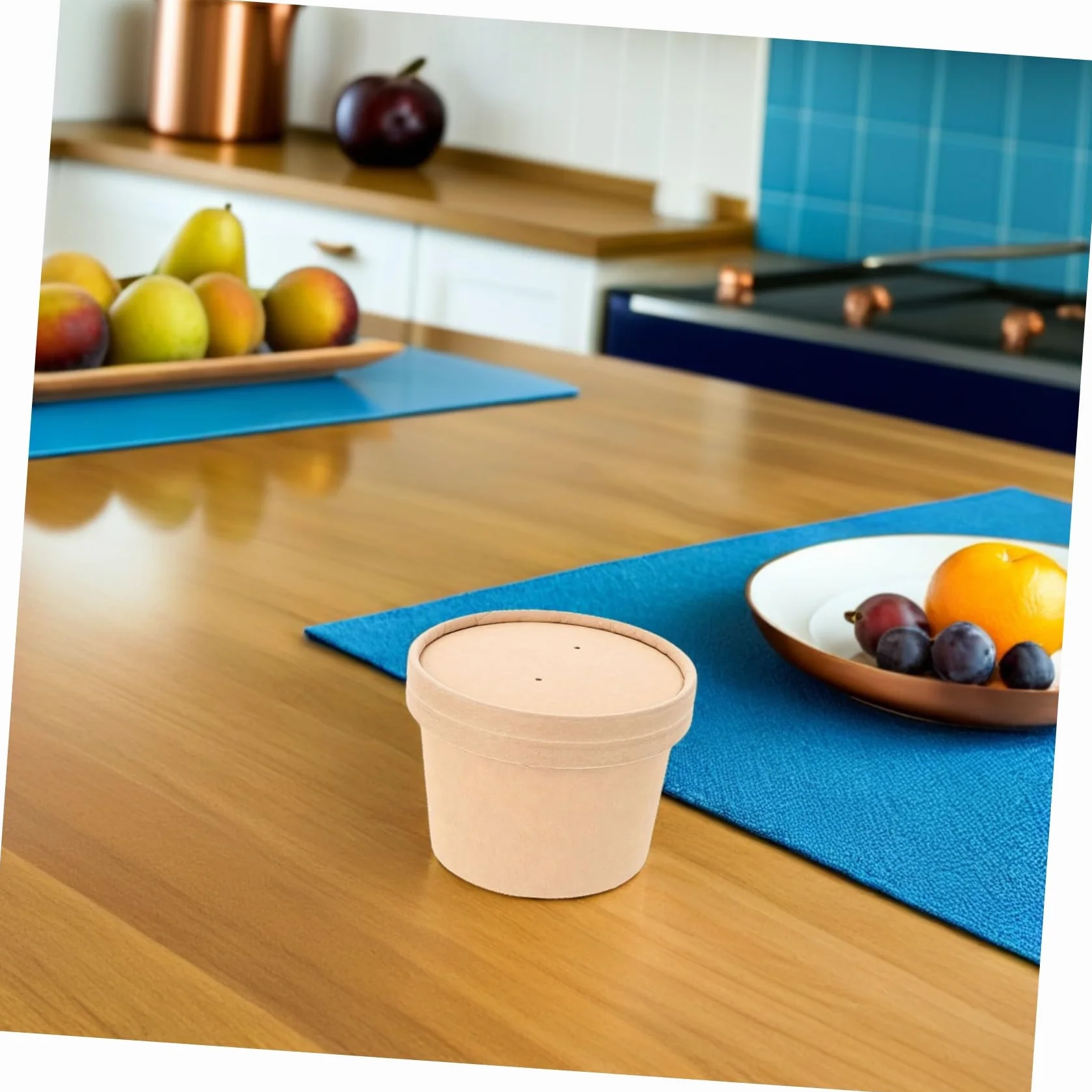 Set da 10 Coppette Gelato Carta 8oz Coperchio, Tazze Monoporzione per Gelati e Snack