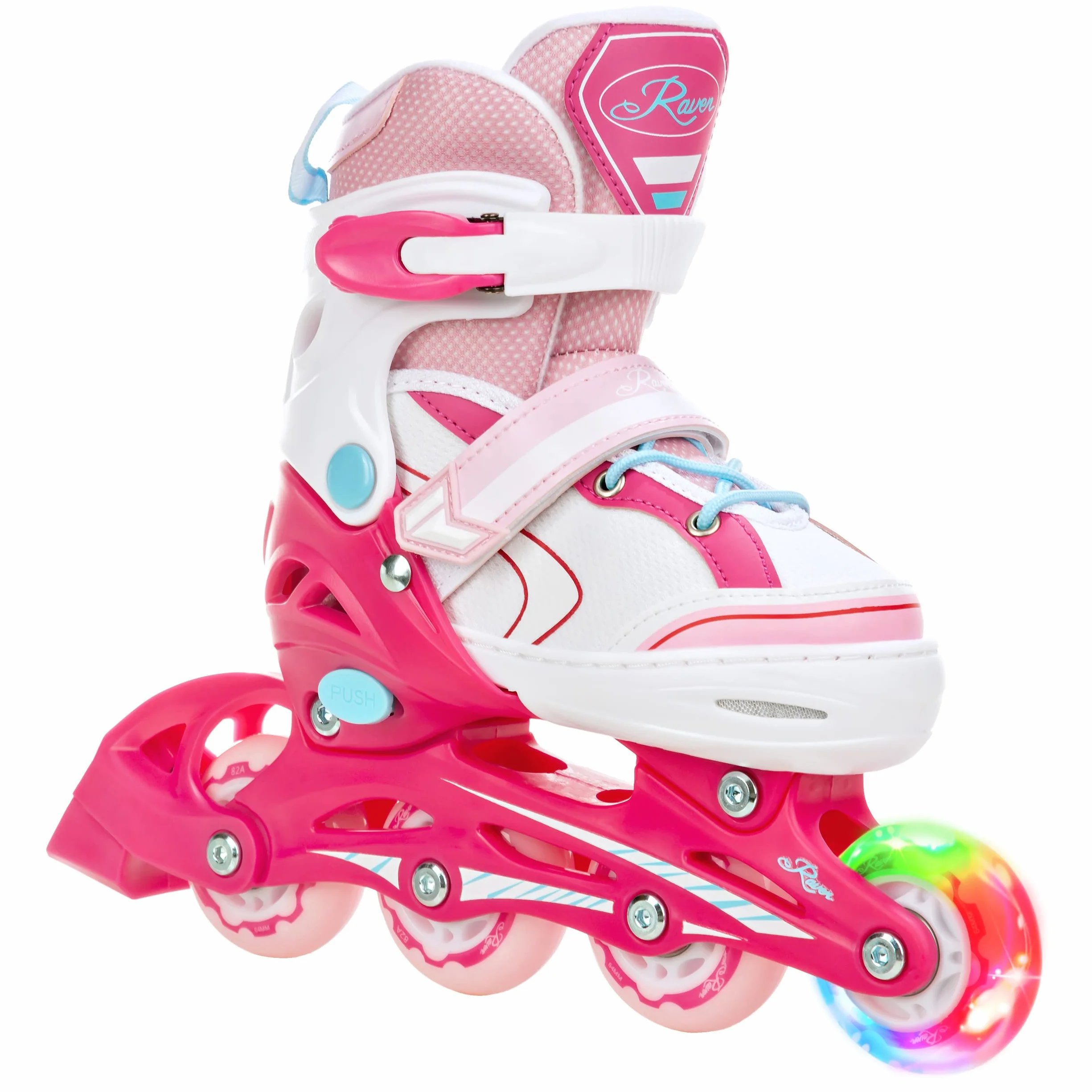 Pattini a rotelle per bambini 3 in 1 regolabili Raven con pattini quad