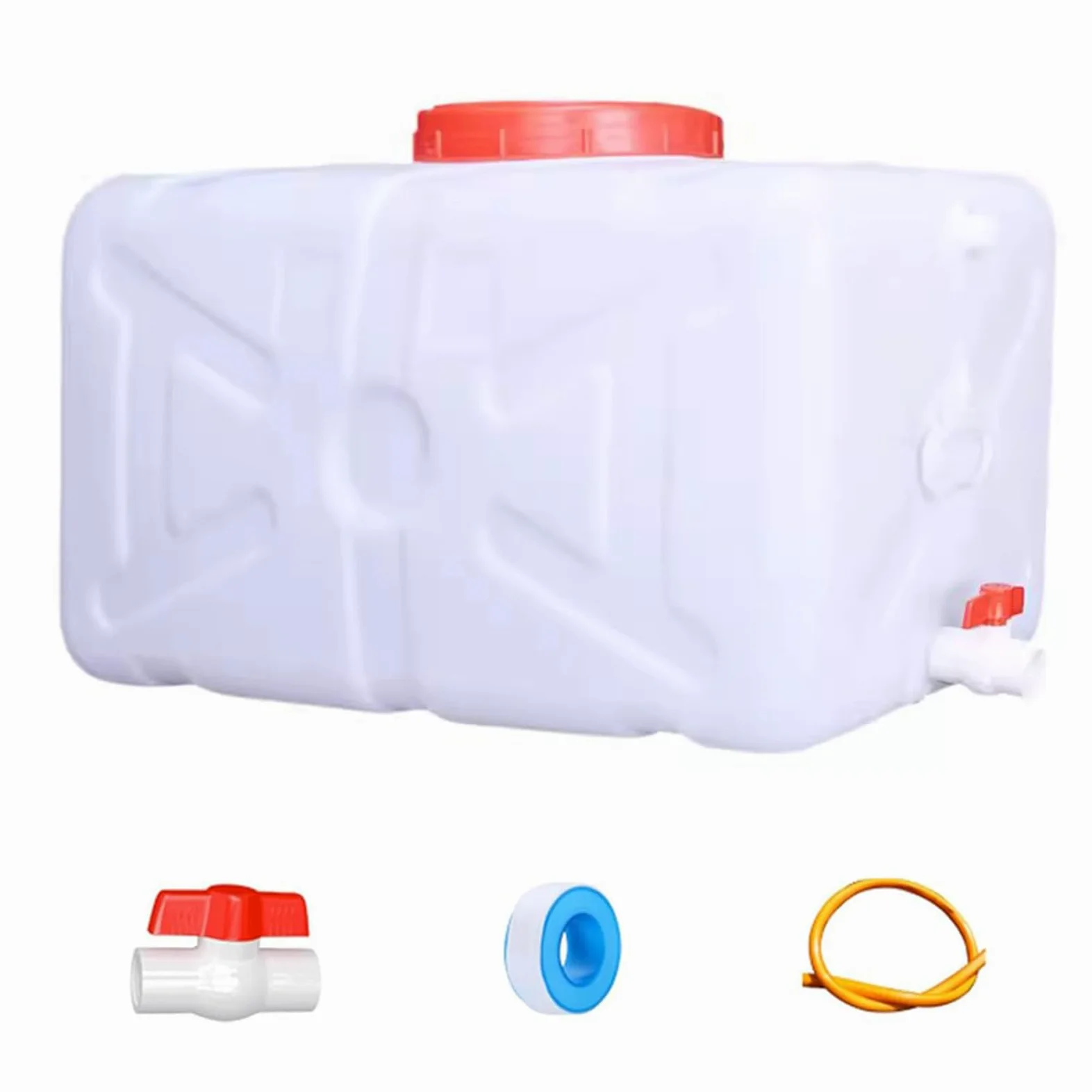 Tanica Acqua con Rubinetto Grado Alimentare Contenitore Acqua Campeggio per Acqua Potabile Cucina, Camper, 20-200L Plastica Senza BPA(Size:80L,Color:Bianco)