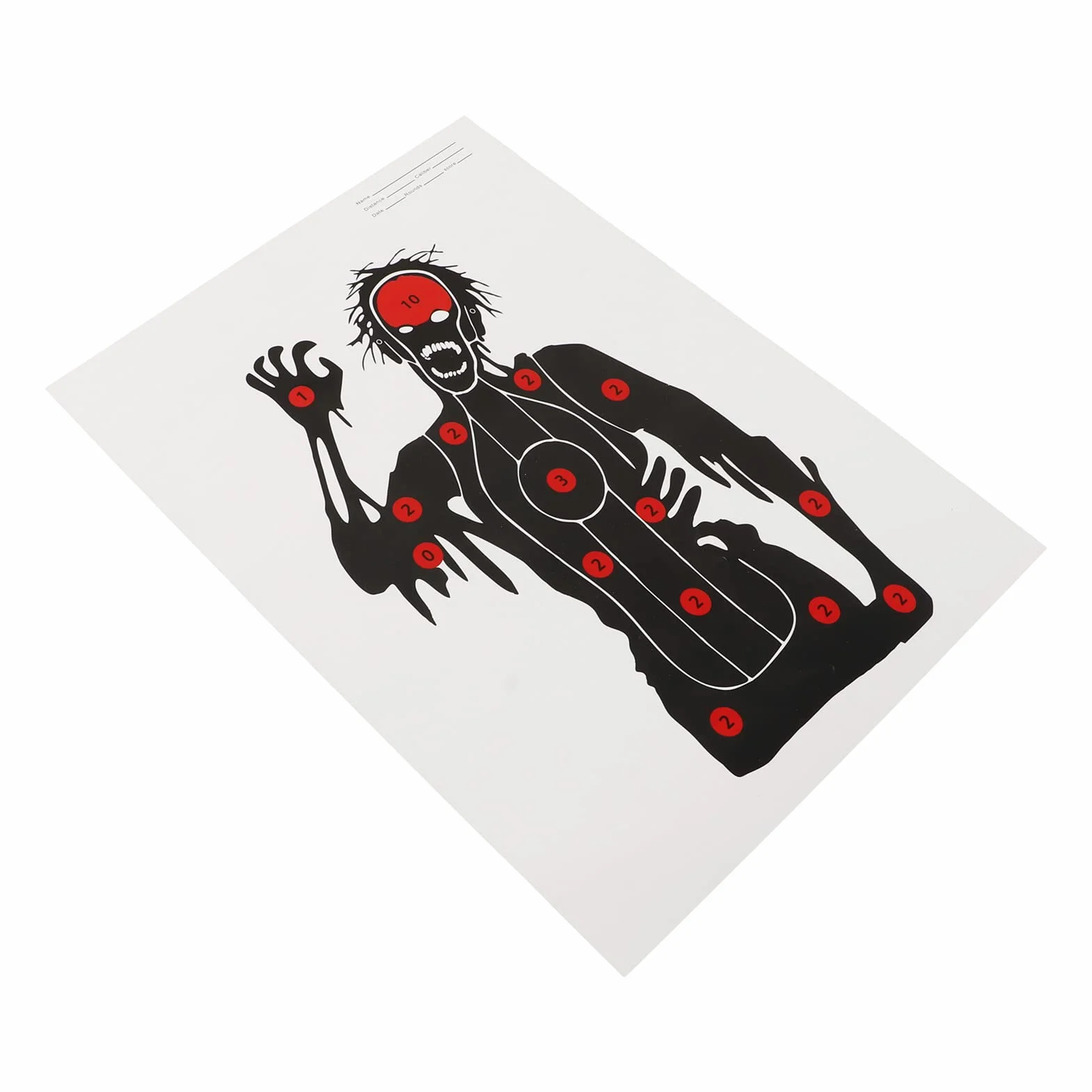 Carta Obiettivi di Tiro 10 Pezzi Teschio Zombie 45x32cm per Tiro con Frecce Caccia