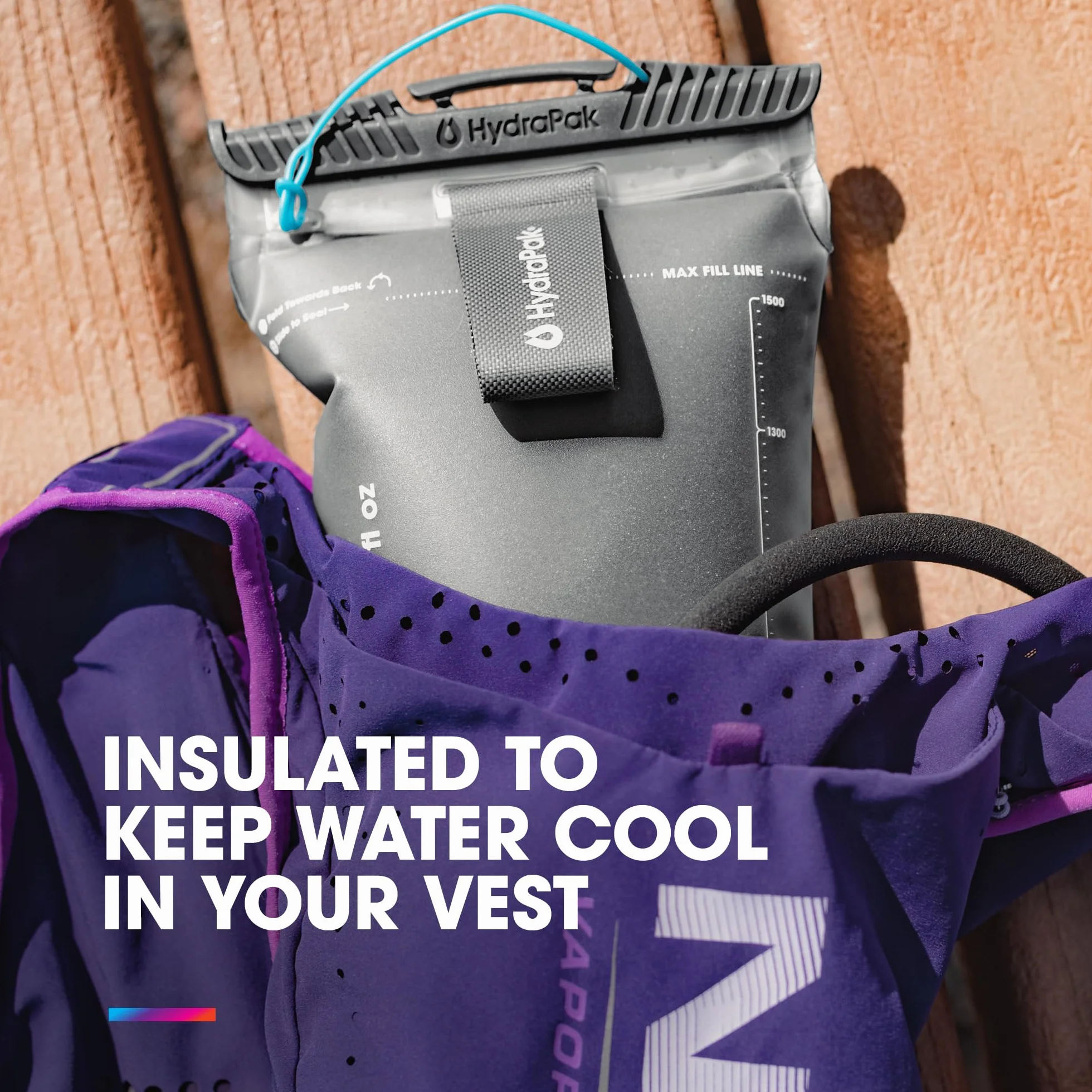 HydraPak Velocity IT (serbatoio di idratazione da 1,5 l o 2 litri) – Sacca d'acqua isolata/serbatoio per idratazione, valvola autosigillante, a prova di perdite e lavabile in lavastoviglie