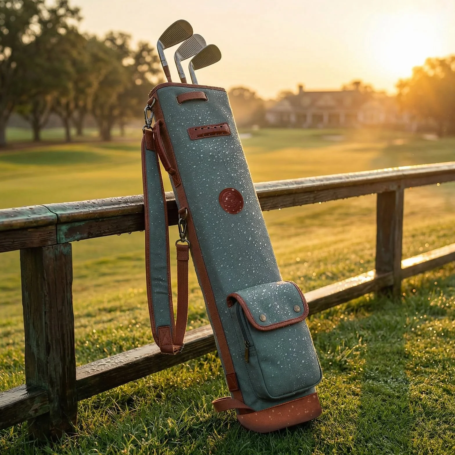 TOURBON Borsa leggera per golf club in tela per uomini e donne, colore: verde