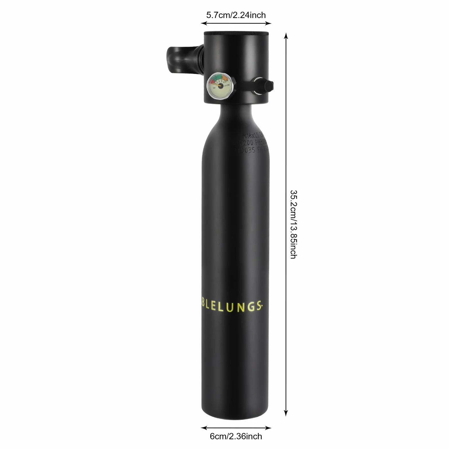 Mini bombola subacquea 0,5 l 3000 psi 200 bar serbatoio ossigeno portatile attrezzatura immersioni