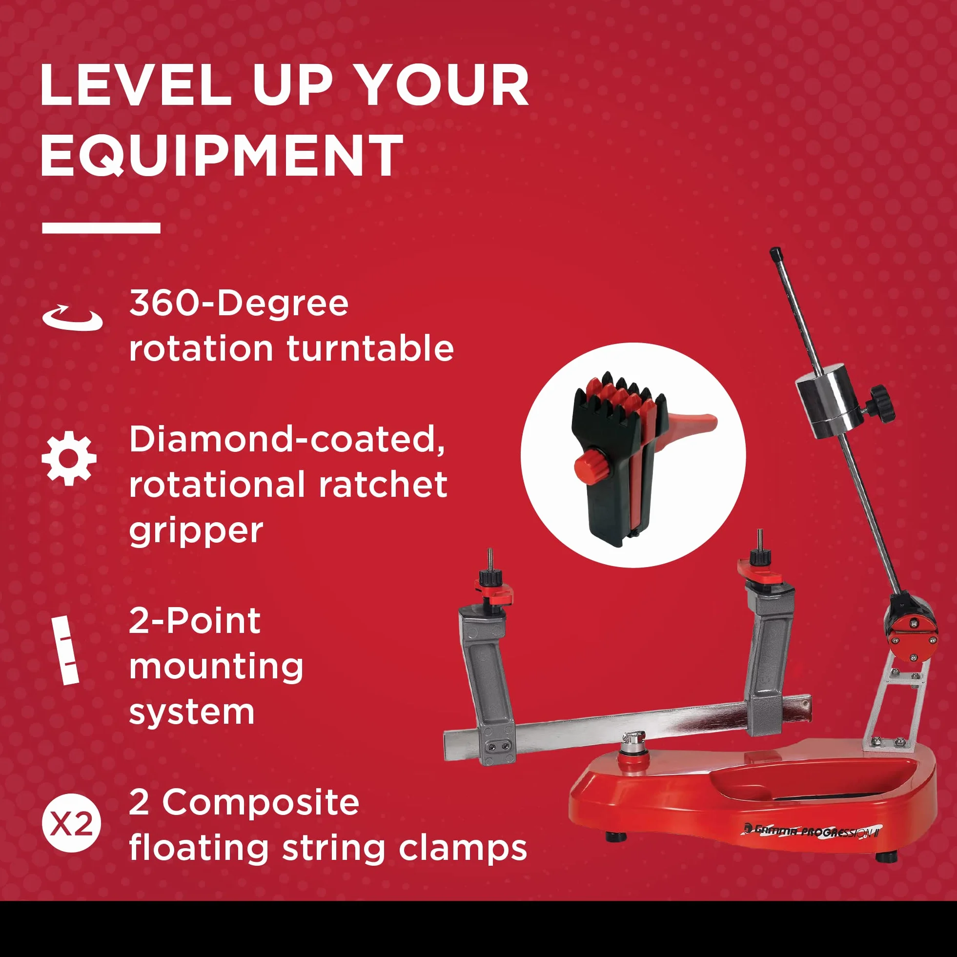 Gamma Progression Stringing Machine Do Racchette da Squash Tennis Badminton