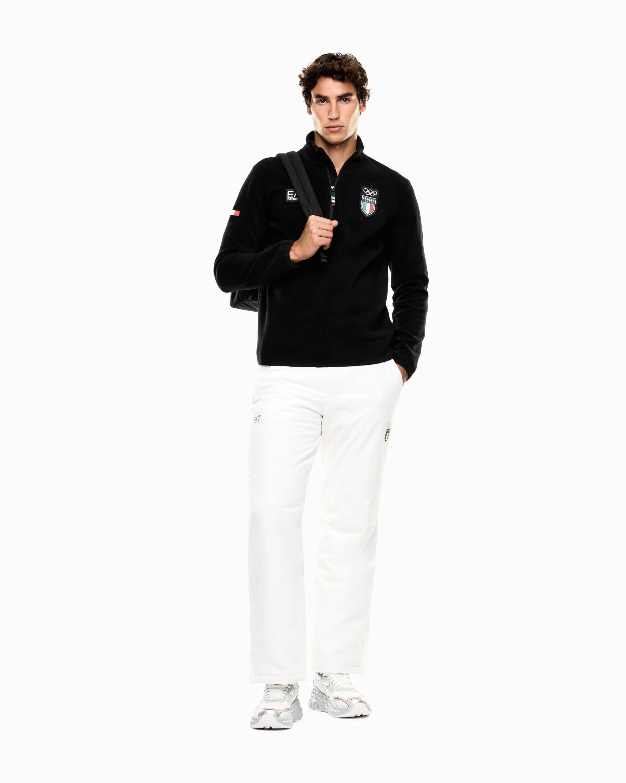 Emporio Armani EA7 Italia Team Olimpiadi 2026 Polar Fleece Pile tecnico da sci Uomo