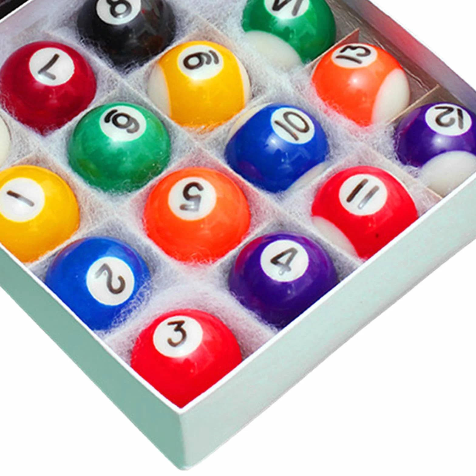 Set di 16 Mini Palle da Biliardo in Resina, Accessori per Tavolo da Biliardo