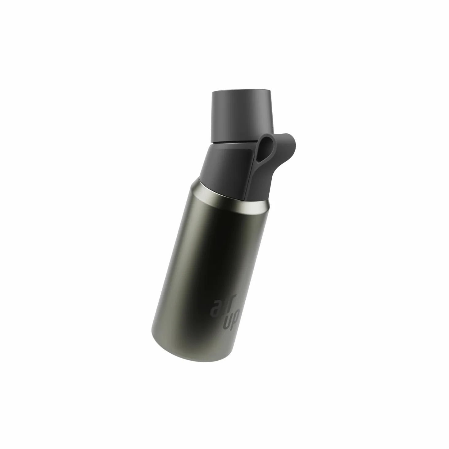 A/U® Re-Steel bottiglia in acciaio inox Original Starter Set incl. cialde in 3 gusti, senza zucchero, bottiglia termica I 480 ml con aroma, mantiene l'acqua fredda per 14 ore I Dusky Obsidian