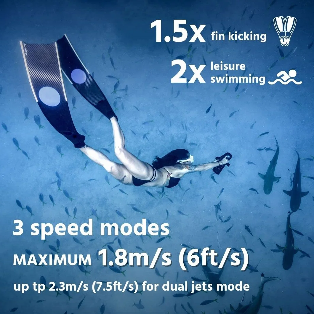 LEFEETS1PRO Monopattino subacqueo modulare ad alte prestazioni con supporto action camera velocità massima 6,48 km/h per immersioni snorkeling piscina apnea