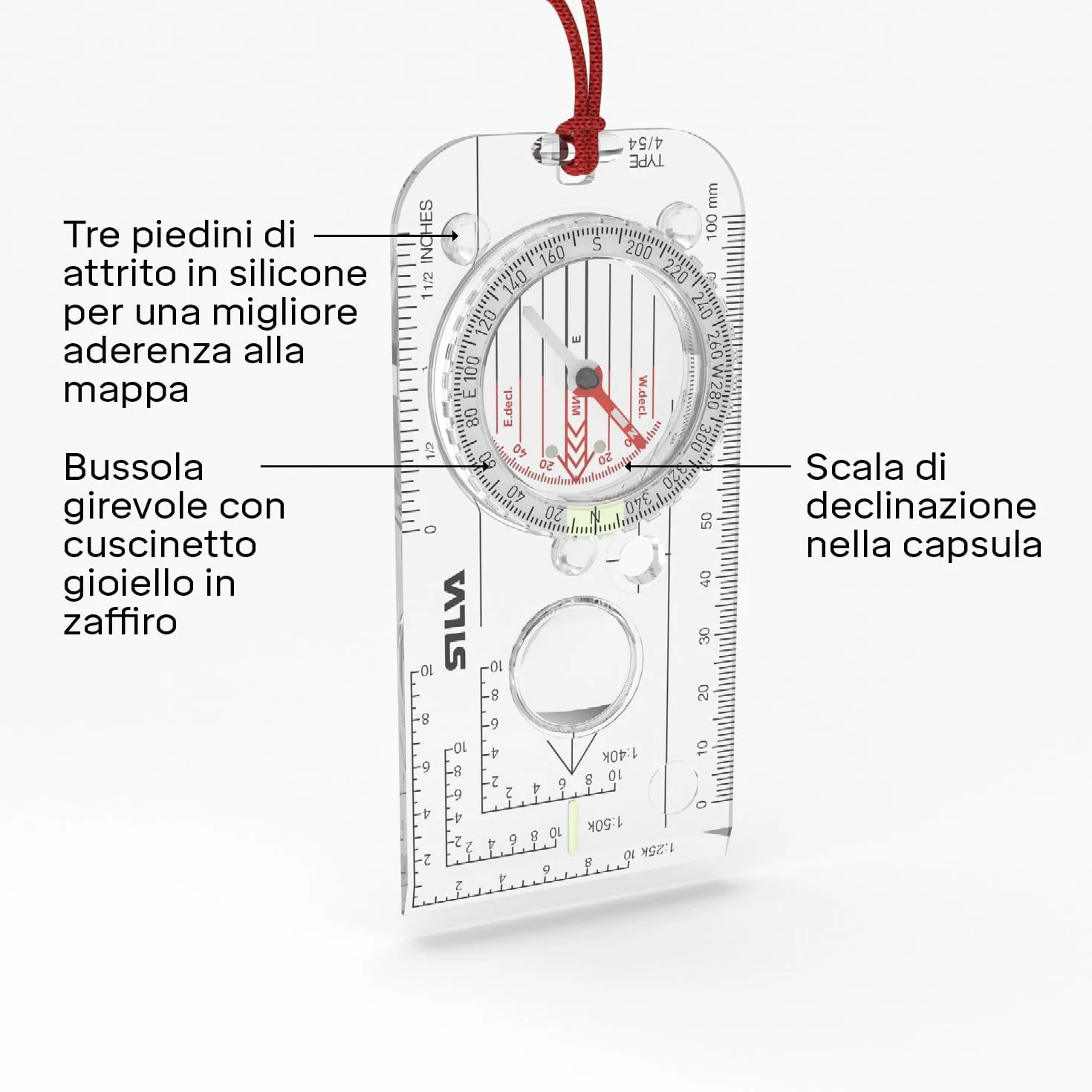 Bussola Silva Outdoor Trekking Expedition 4 Professionale Capsula Rotante Militare Escursionistica