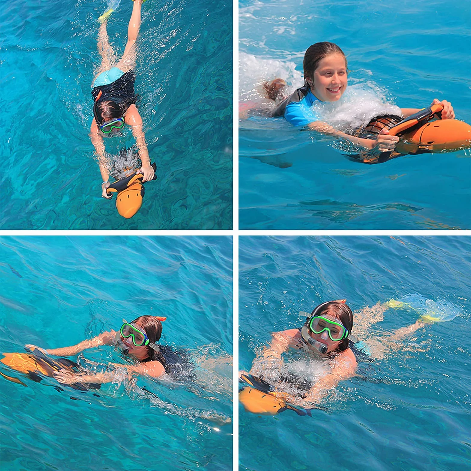 Underwater Sea Scooter 300W 3.7mph Elica ad Acqua a Doppia velocità per Immersioni subacquee Snorkeling