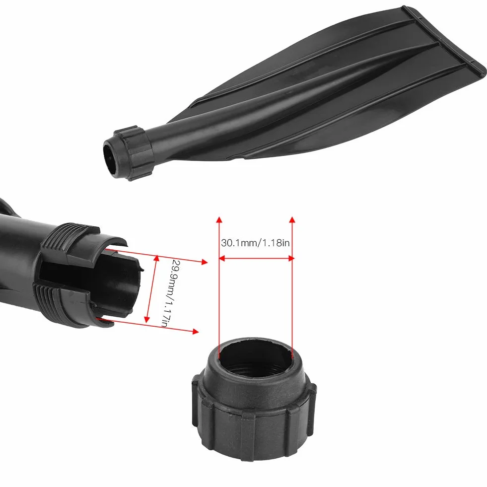 Pala per Pagaia per Canoa Kayak 1 Paio di Lame di Ricambio Durevoli Nero Accessori Barche a Remi